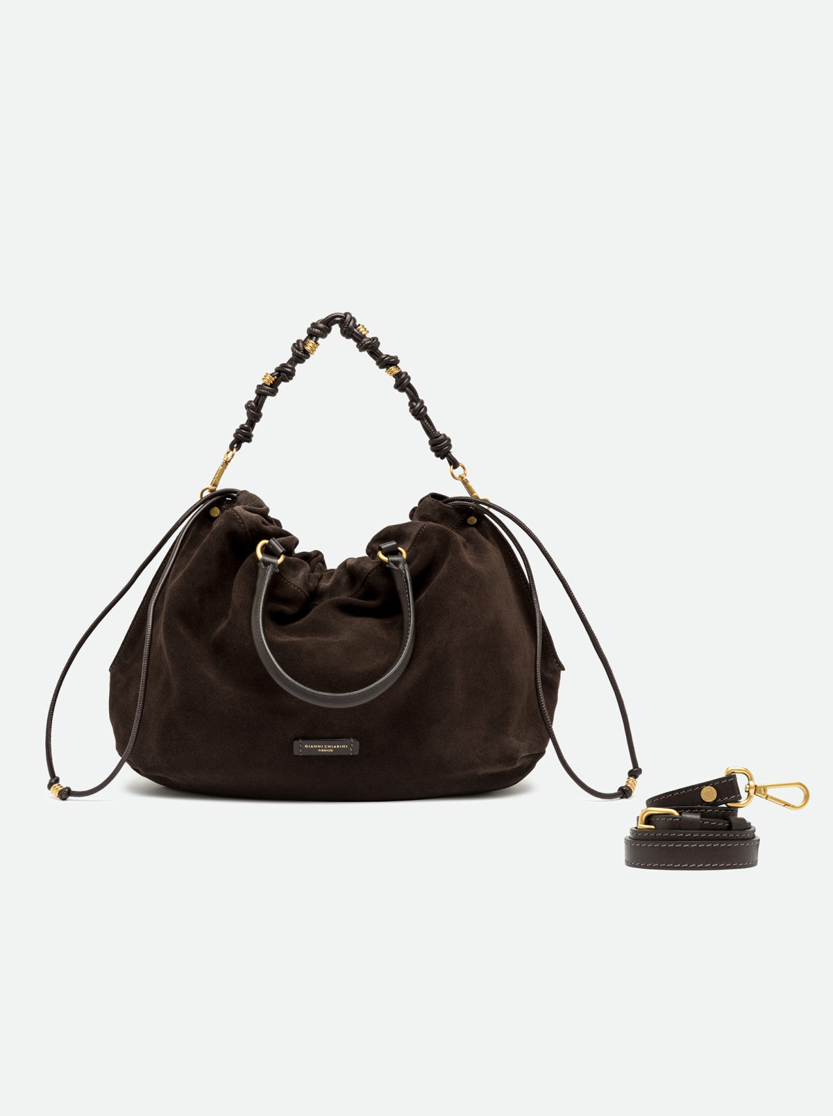 Gianni Chiarini borsa a mano in camoscio "Morgana" Marrone BS12261CM-PL.974 MOKA