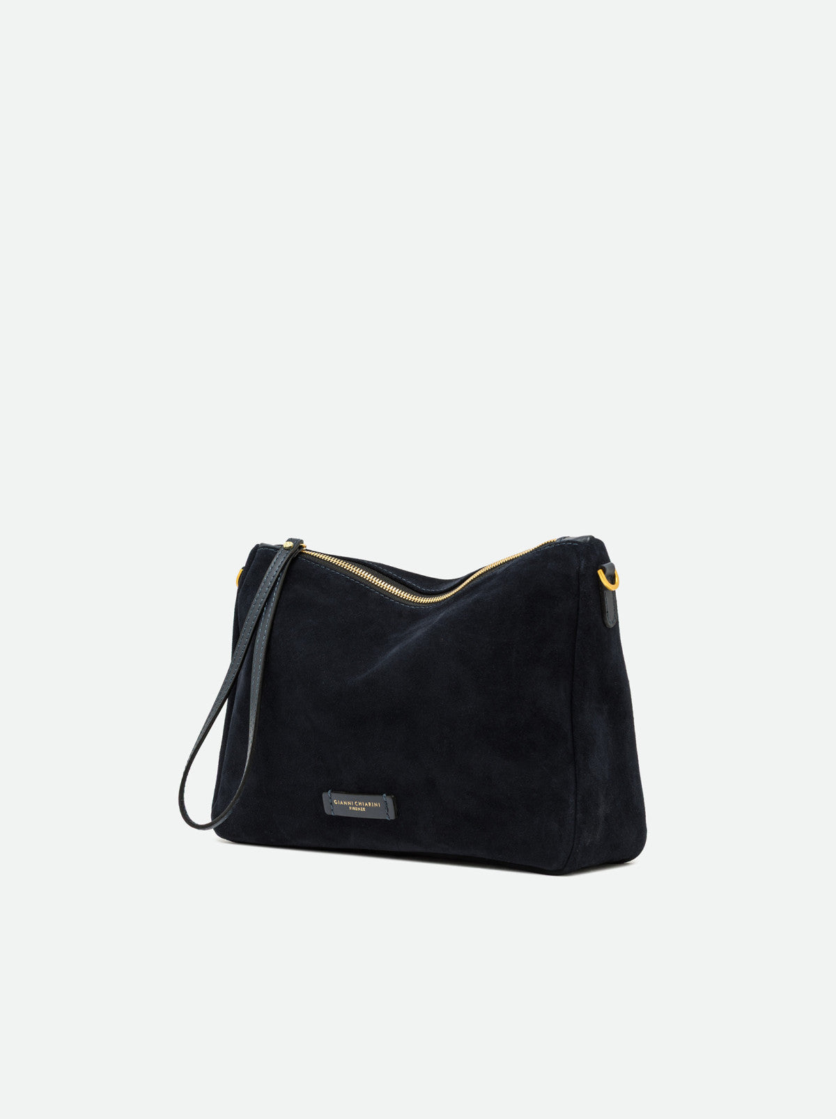 Gianni Chiarini borsa a mano in camoscio "Nora Pouch" Blu BS10225CM-PL.14596 NOTTURNO