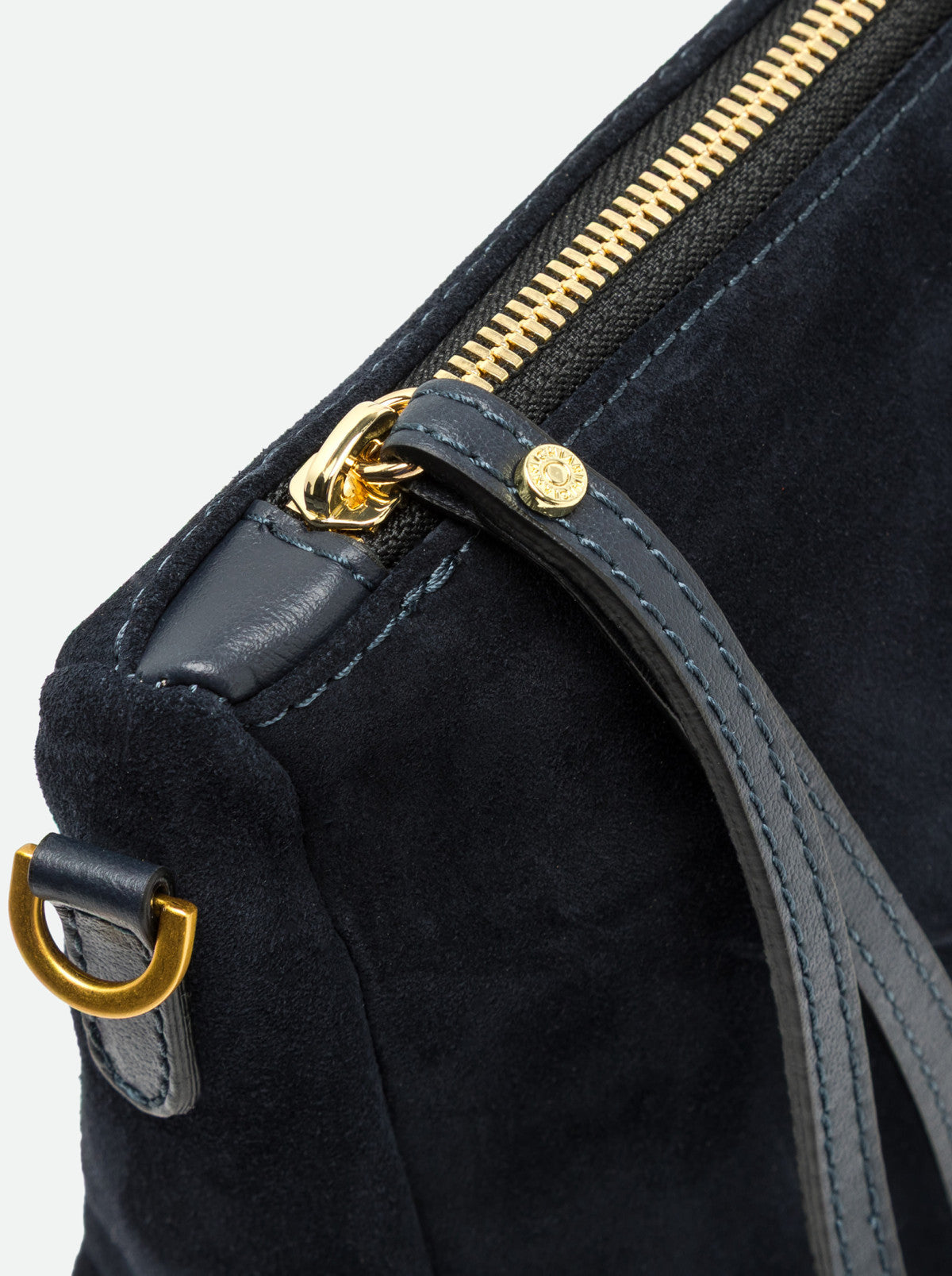 Gianni Chiarini borsa a mano in camoscio "Nora Pouch" Blu BS10225CM-PL.14596 NOTTURNO