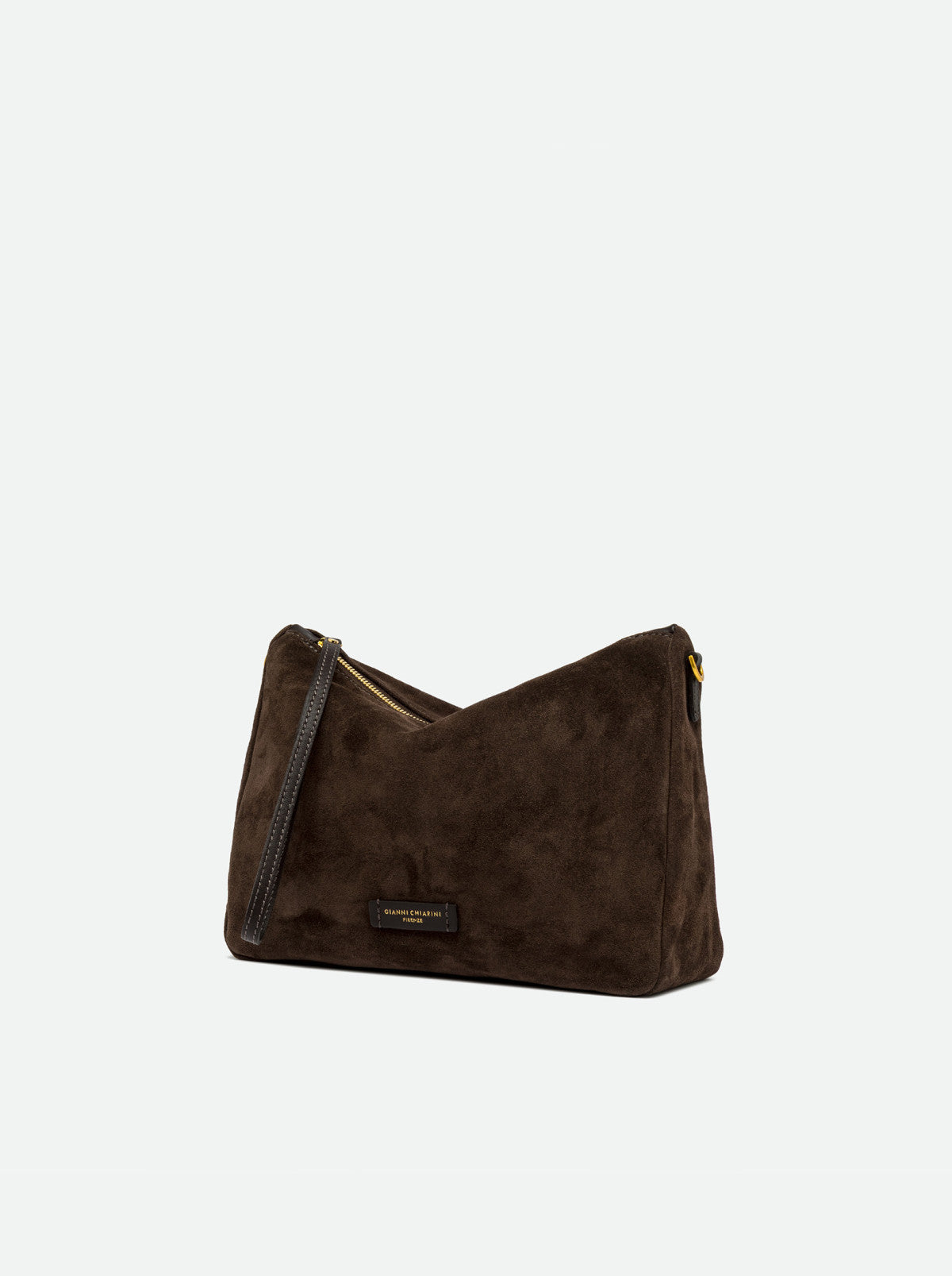 Gianni Chiarini borsa a mano in camoscio "Nora Pouch" Marrone BS10225CM-PL.974 MOKA