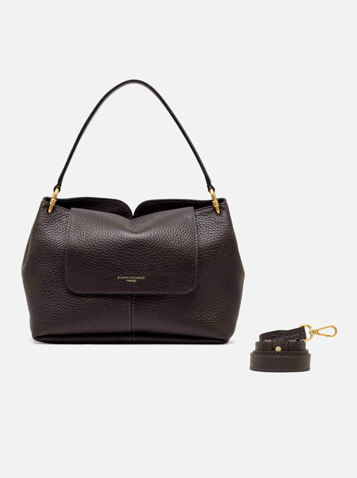 Gianni Chiarini borsa a spalla in pelle "Sandra" Marrone BS12170RNG.2107 ESPRESSO