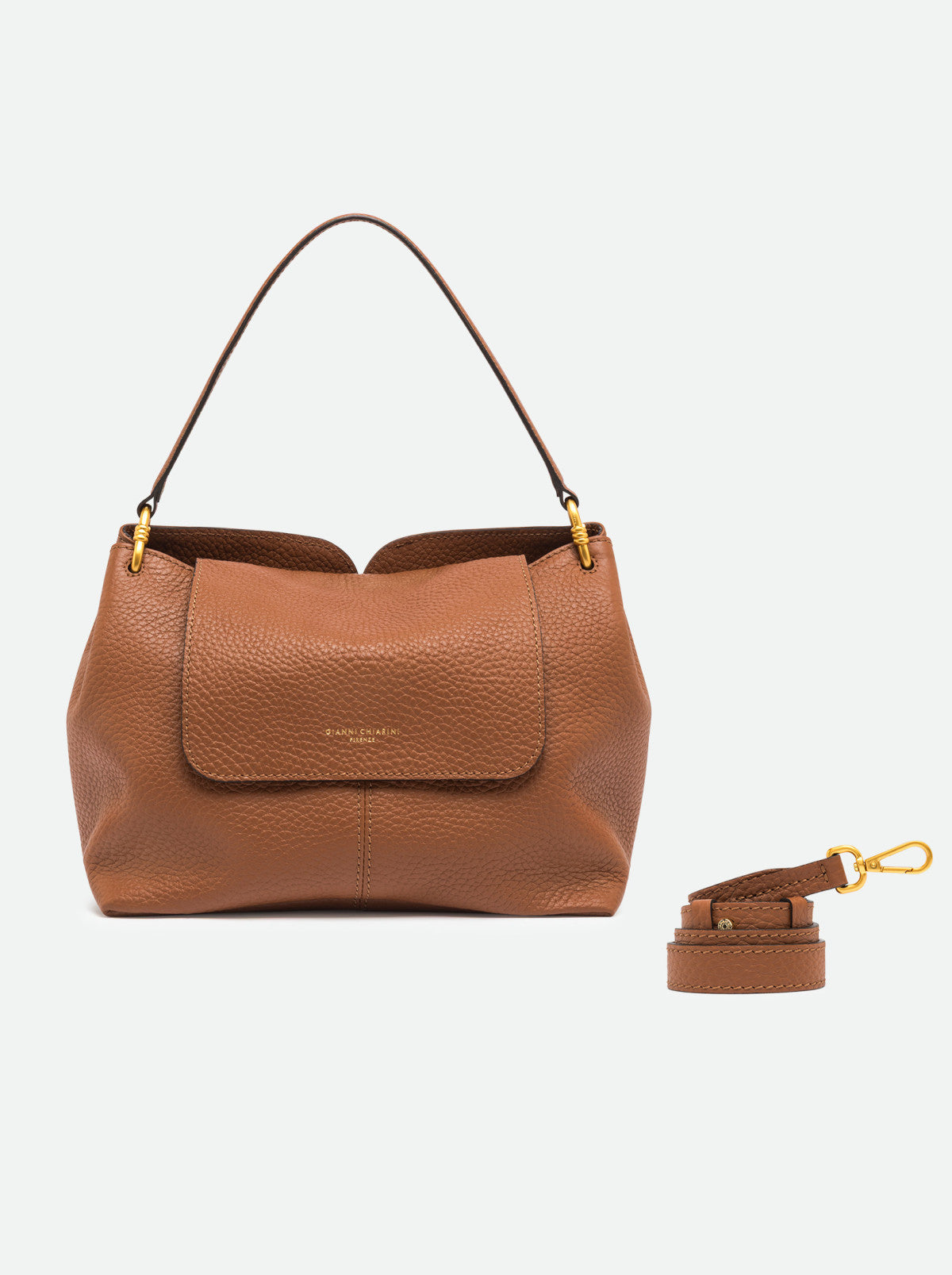 Gianni Chiarini borsa a spalla in pelle "Sandra" Cuoio BS12170RNG.331 NOCE