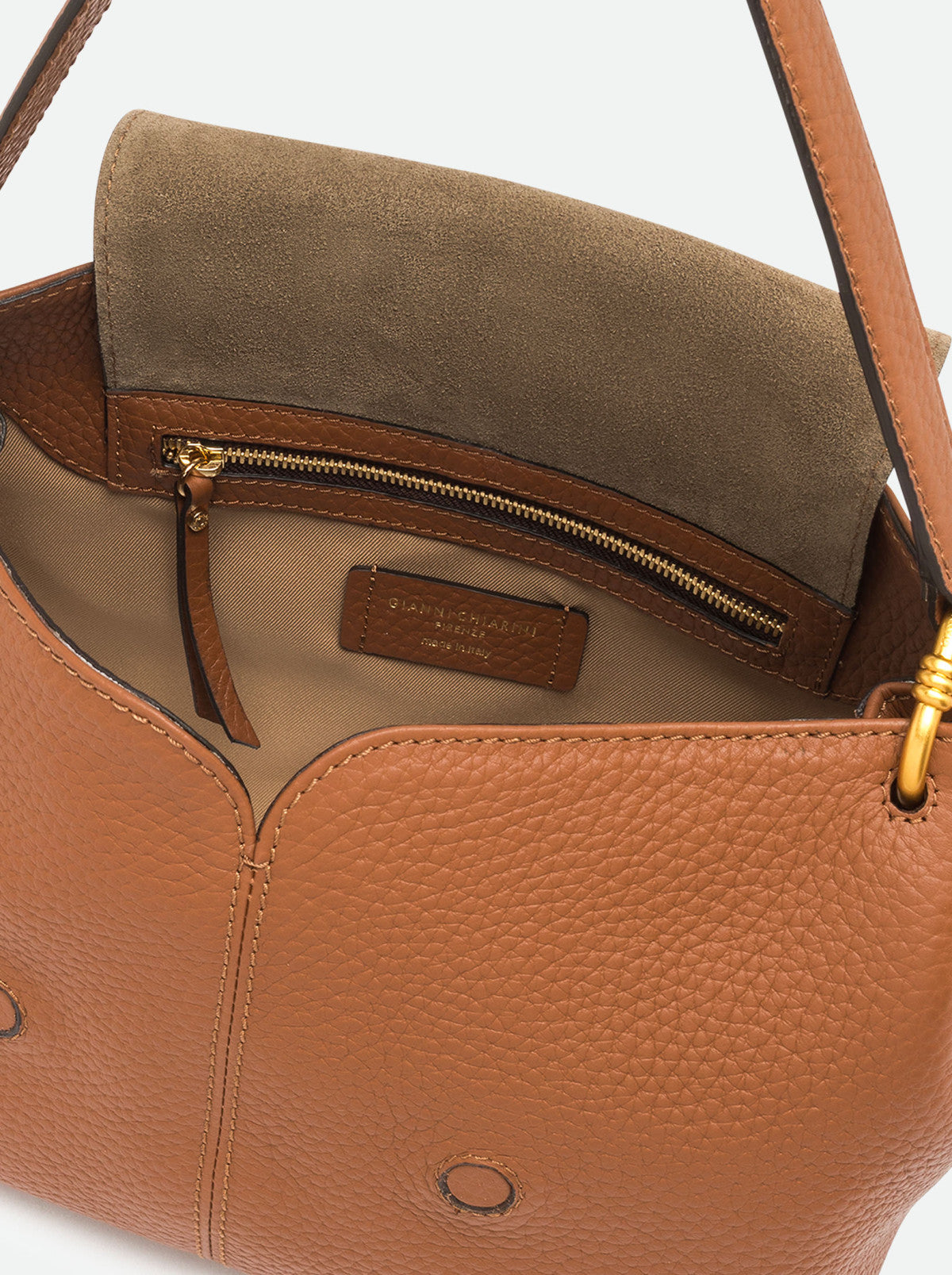 Gianni Chiarini borsa a spalla in pelle "Sandra" Cuoio BS12170RNG.331 NOCE