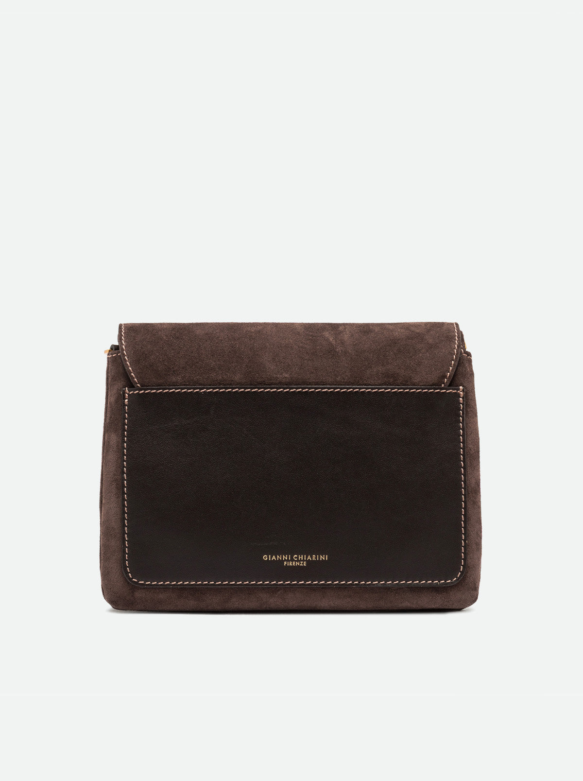 Gianni Chiarini borsa a tracolla in camoscio "Three" Marrone BS12294COMM CM-PL.974 MOKA