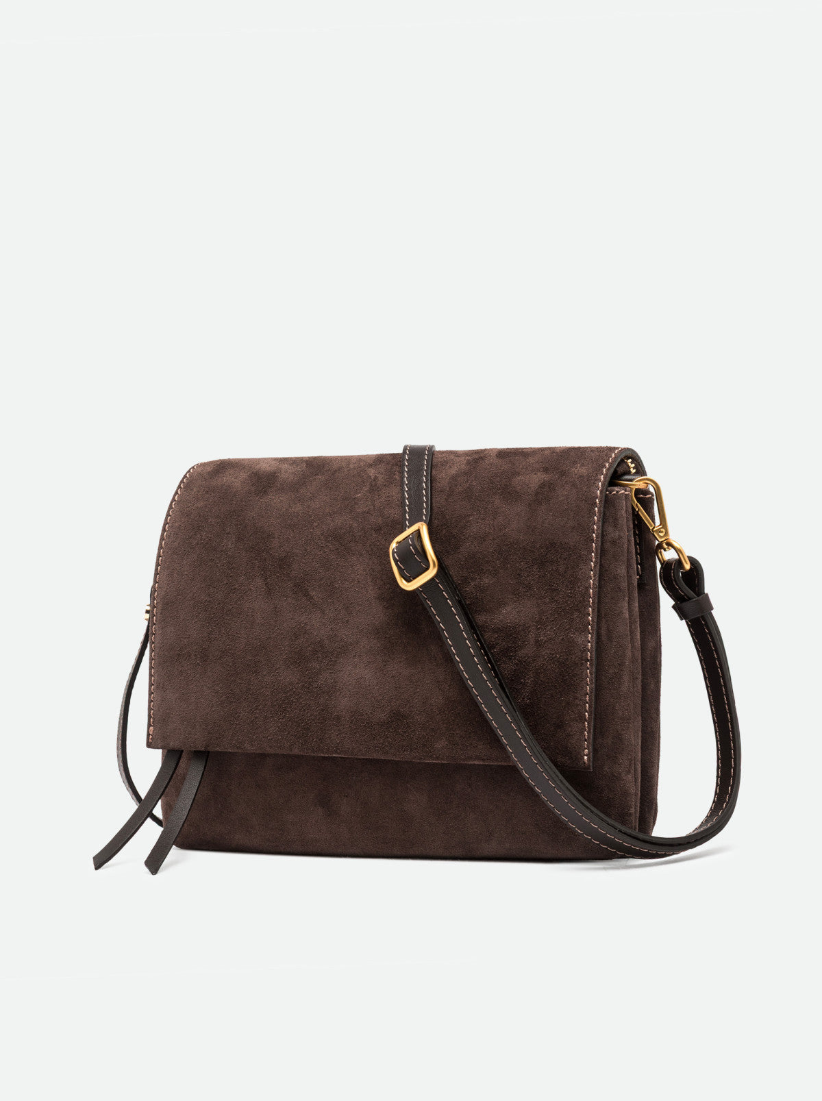 Gianni Chiarini borsa a tracolla in camoscio "Three" Marrone BS12294COMM CM-PL.974 MOKA