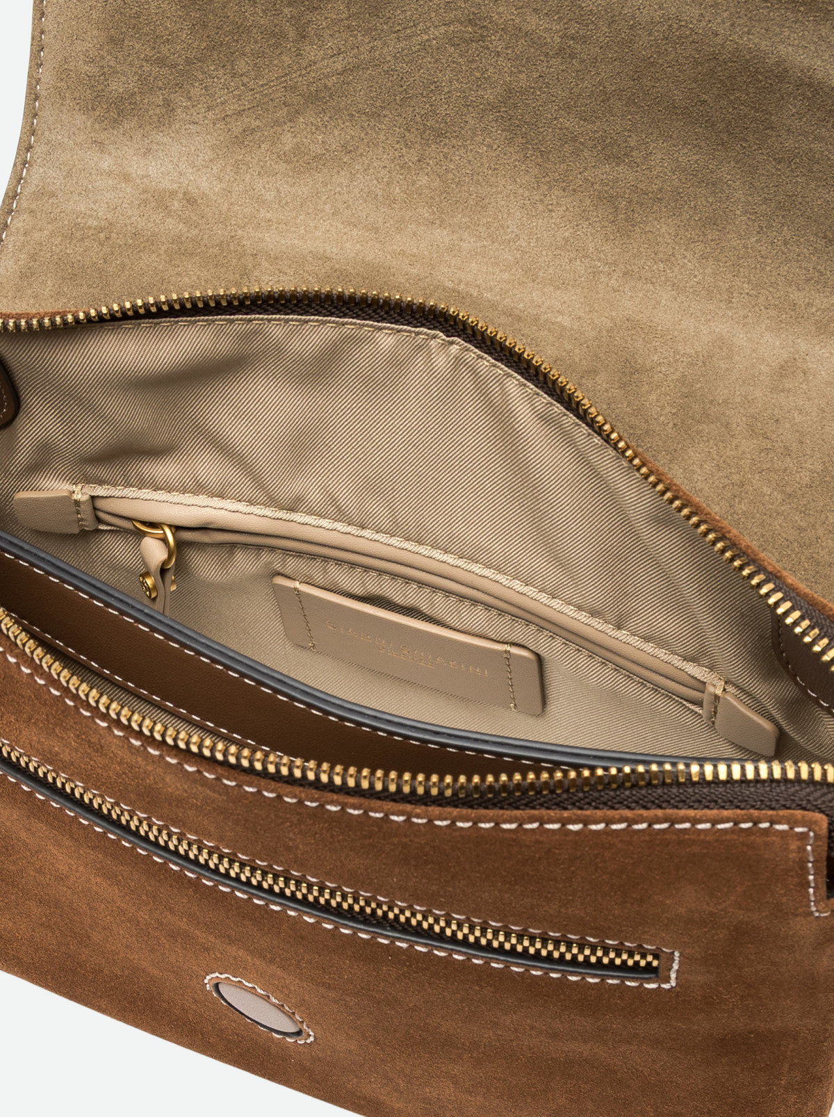 Gianni Chiarini borsa a tracolla in camoscio "Three" Cuoio BS12294COMM CM-PL.099 COGNAC