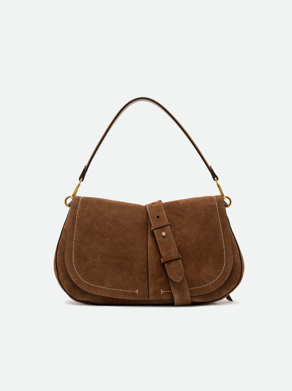 Gianni Chiarini borsa a spalla in camoscio "Helena Round" Cuoio BS12619CM-PL.099 COGNAC