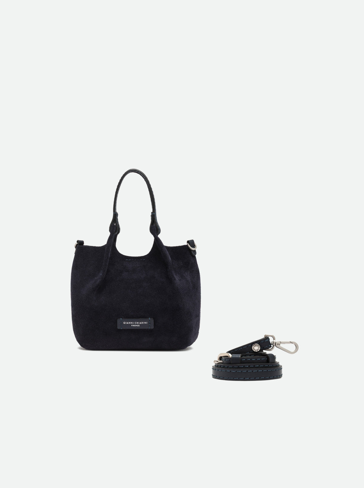 Gianni Chiarini borsa a mano in camoscio "Dua" Blu BS9798CM-PL.14596 NOTTURNO