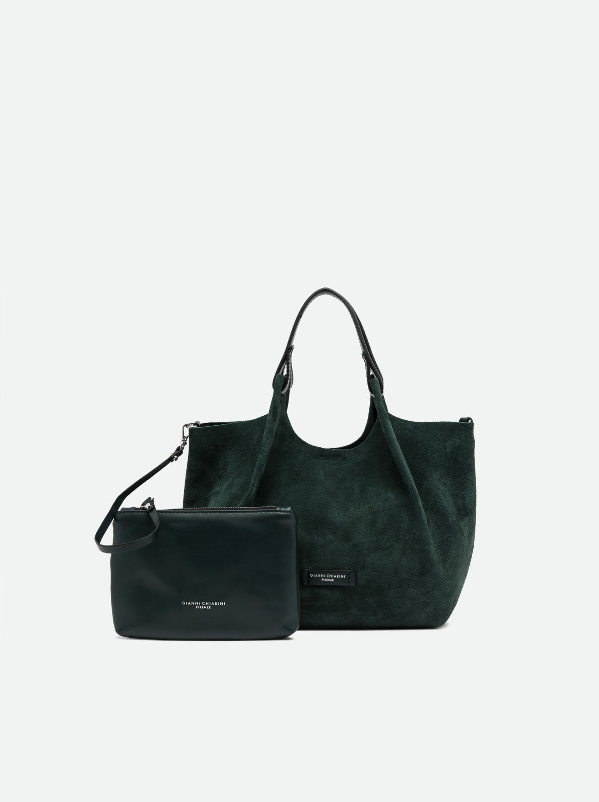 Gianni Chiarini borsa a mano in camoscio "Dua" Verde BS9799CM-PL.14603 VELVET GREEN