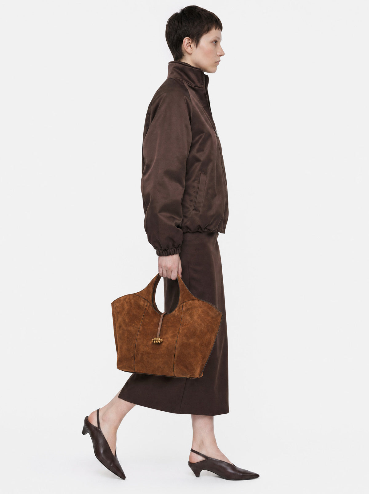 Gianni Chiarini borsa a mano in camoscio "Infinity" Cuoio BS12492CM-PL.099 COGNAC