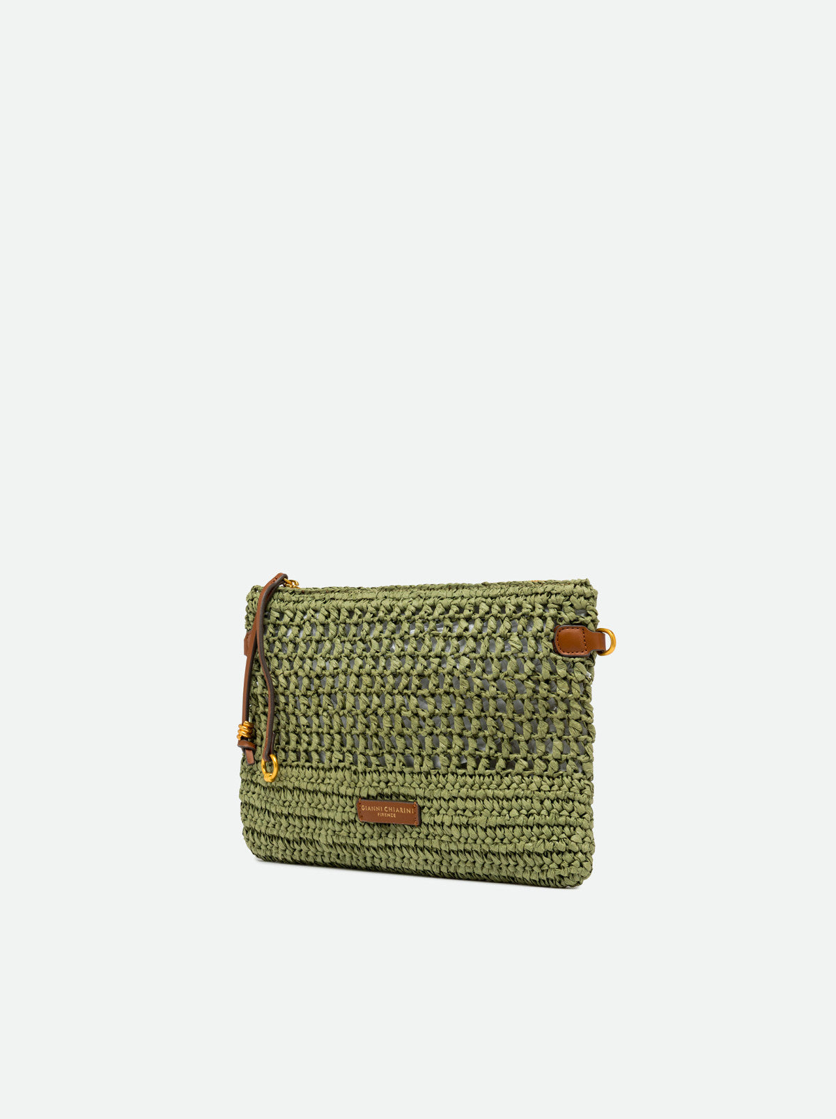Gianni Chiarini pochette in rafia "Nefeli" Verde BS11950COMM STR-CRCH.11730 TAI