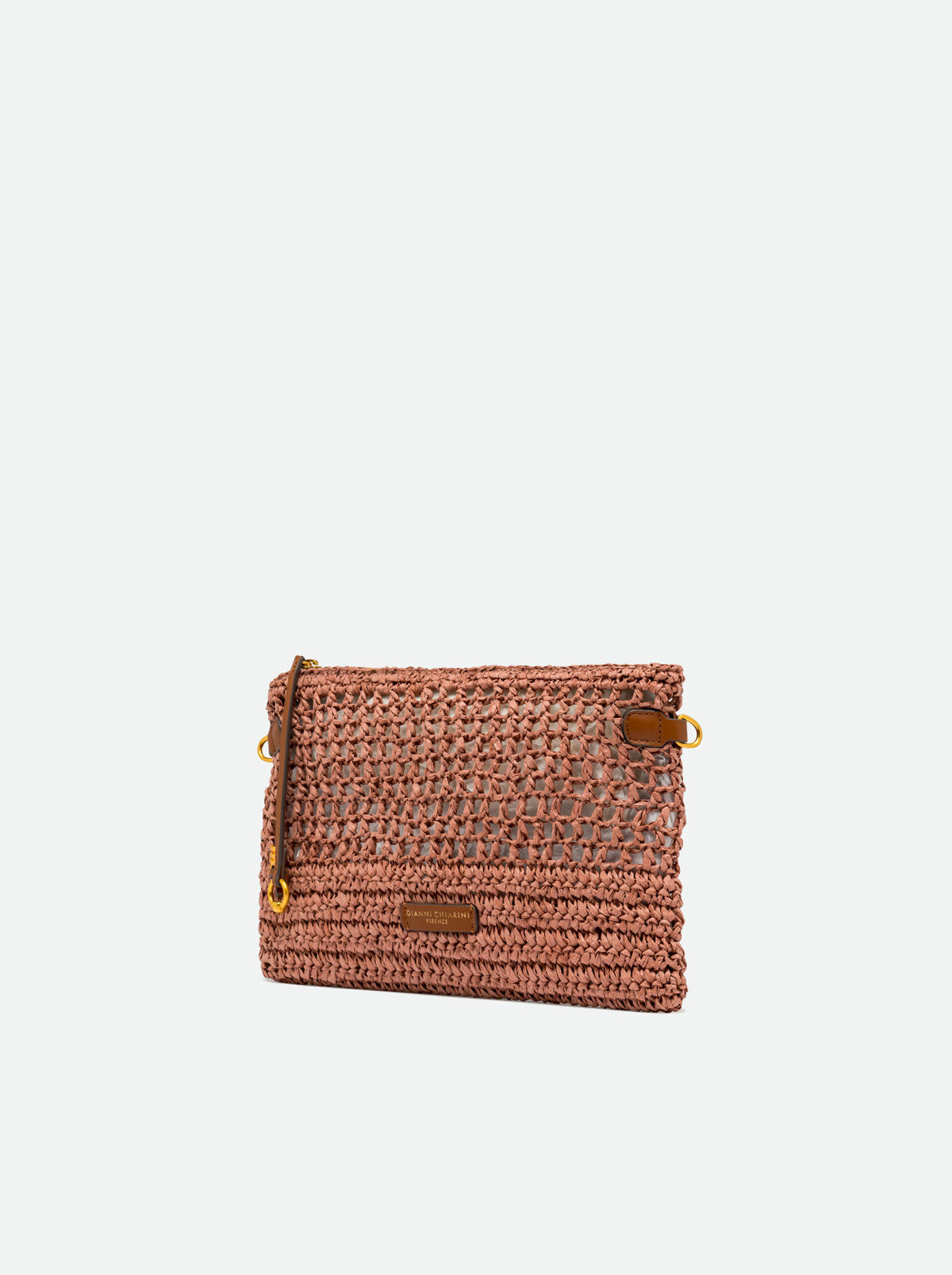 Gianni Chiarini pochette in rafia "Nefeli" Rosa BS11950COMM STR-CRCH.7752 BLUS