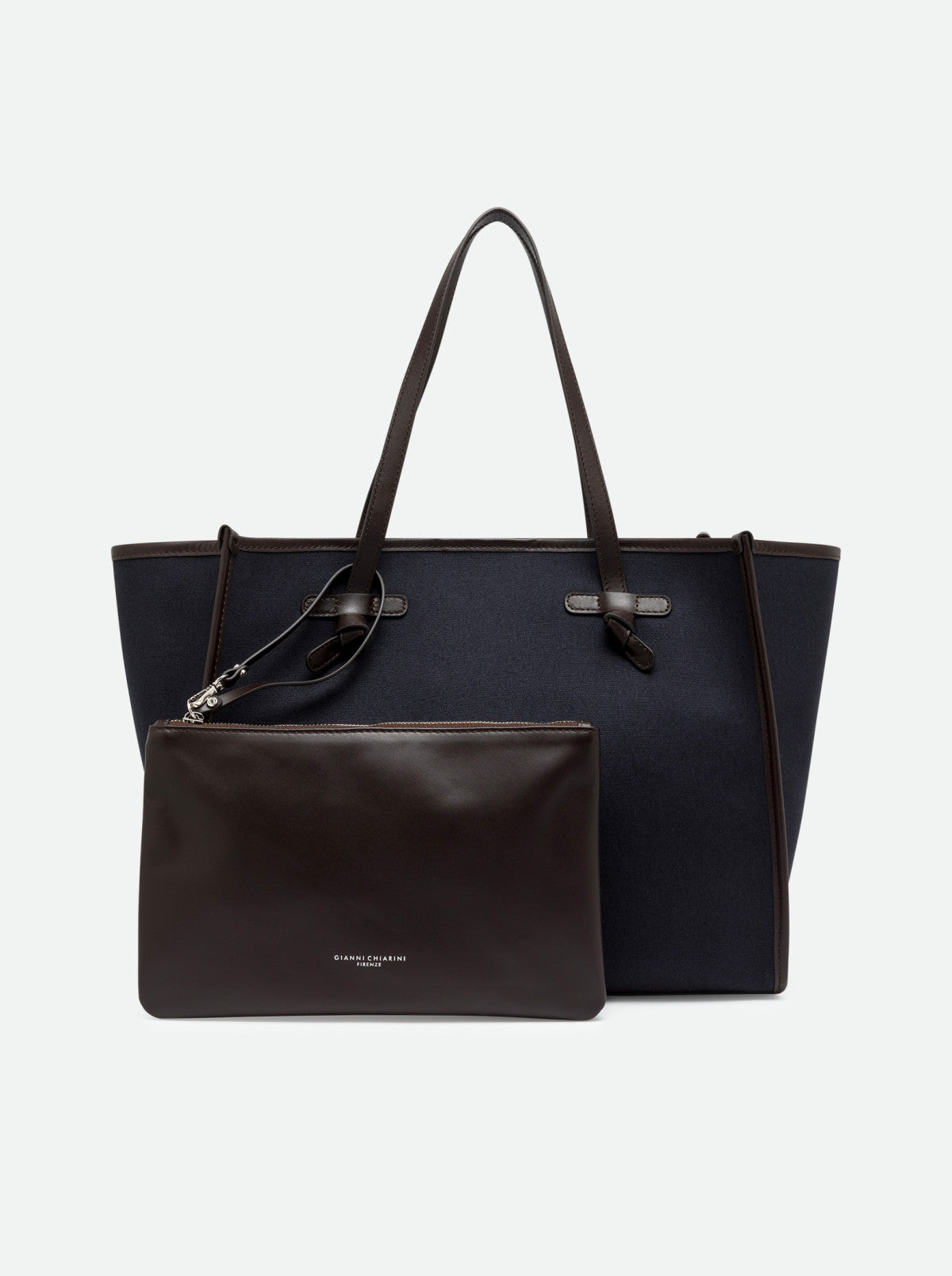 Gianni Chiarini borsa shopping in tessuto e pelle "Marcella" Blu BS6850COMMCNV-SE.14644 NOTTURN