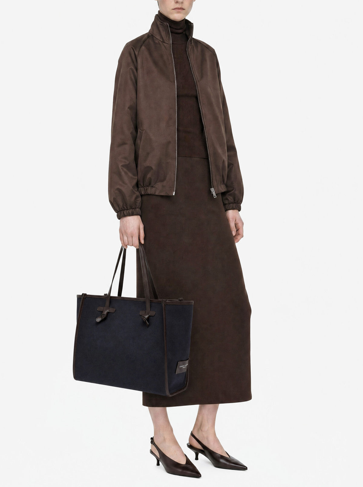 Gianni Chiarini borsa shopping in tessuto e pelle "Marcella" Blu BS6850COMMCNV-SE.14644 NOTTURN