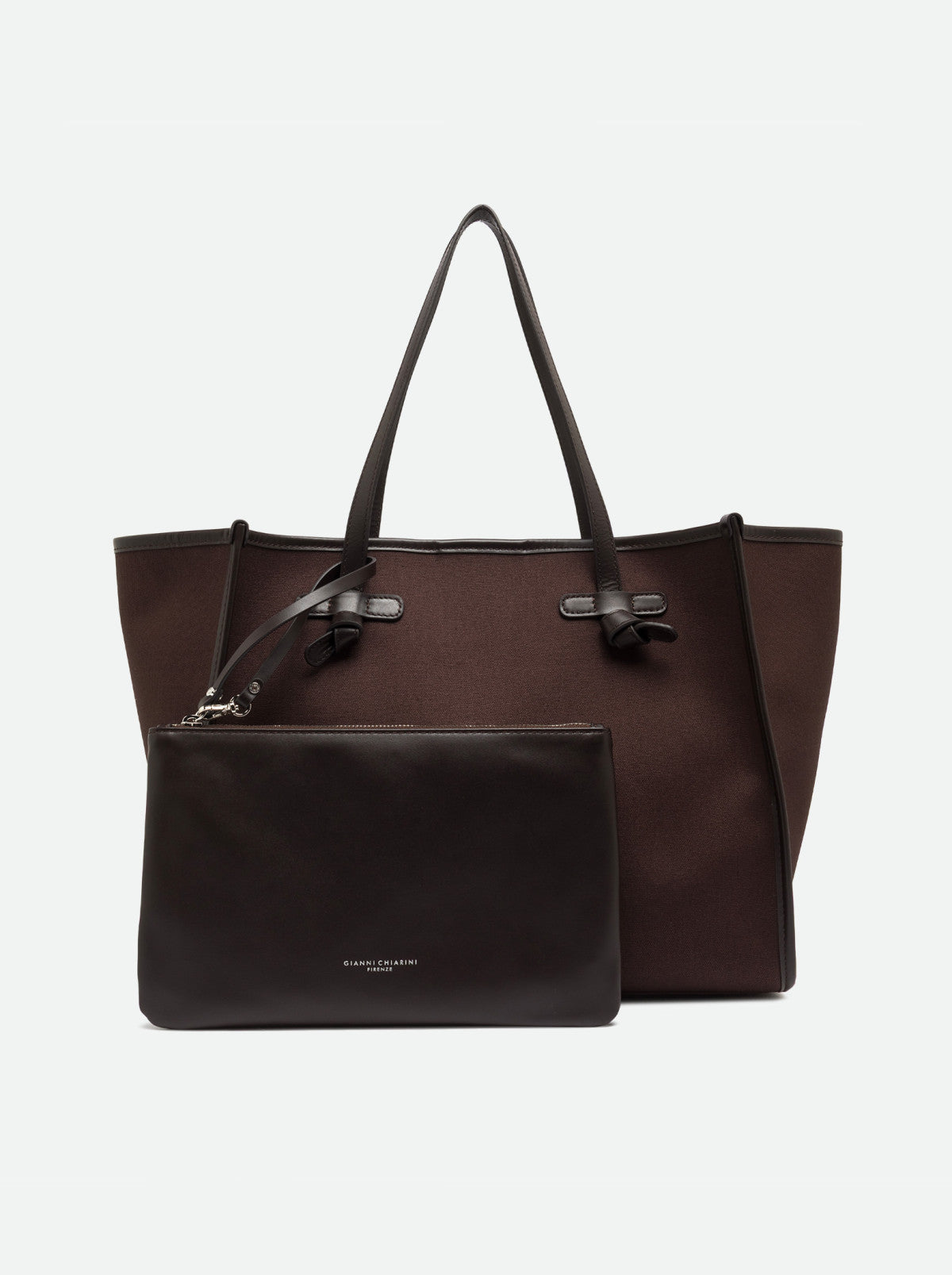 Gianni Chiarini borsa shopping in tessuto e pelle "Marcella" Marrone BS6850COMMCNV-SE.14641 ESPRESS