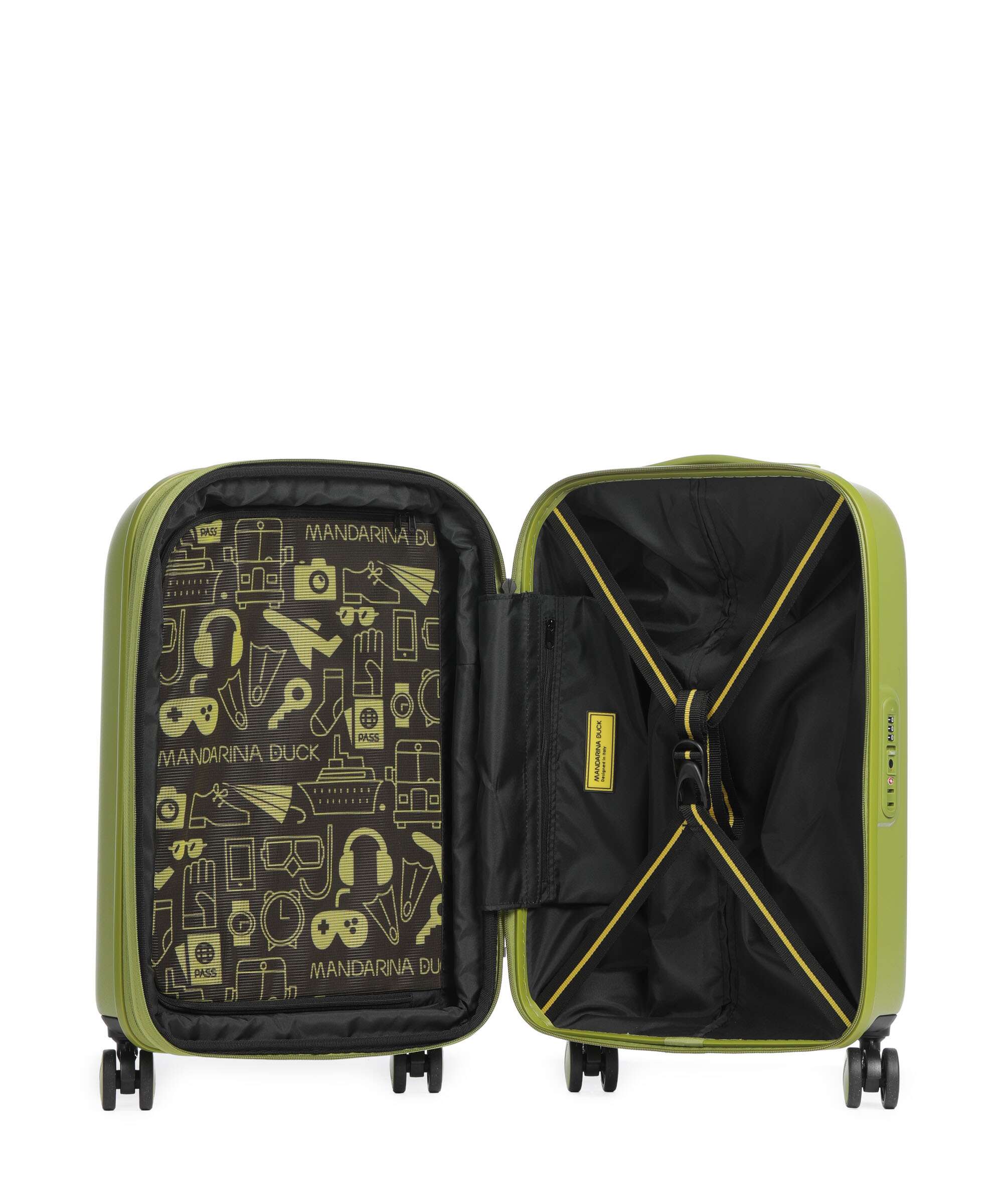 Mandarina Duck trolley cabina espandibile in policarbonato "Logoduck" Verde SZV24.B08 WINTER OLIVE
