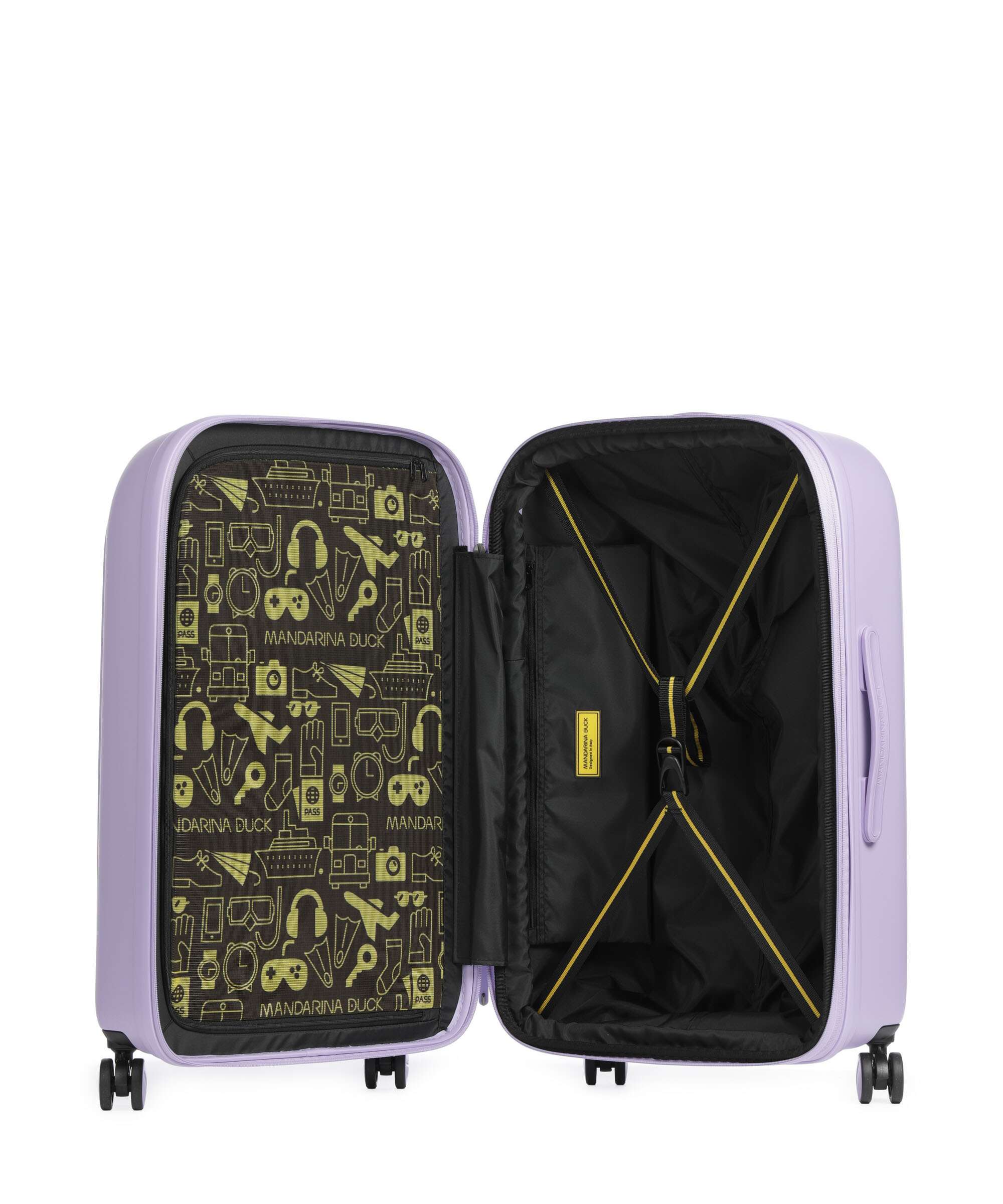 Mandarina Duck trolley medio in policarbonato "Logoduck" Lilla SZV32.A96 FROSTY LILAC