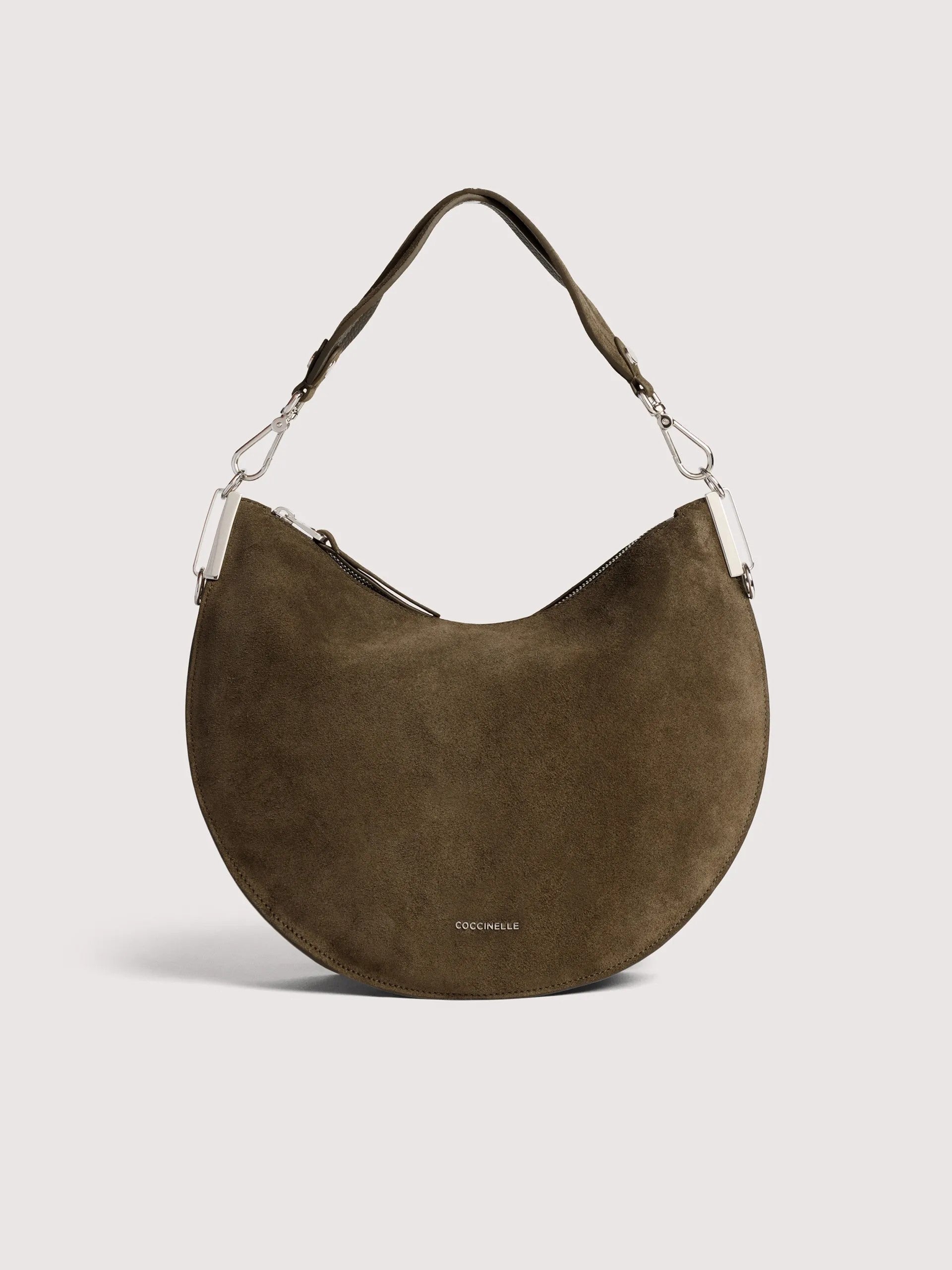 Coccinelle borsa a spalla in camoscio "Sunup Suede" Verde E1QKG130201.W25 FANGO