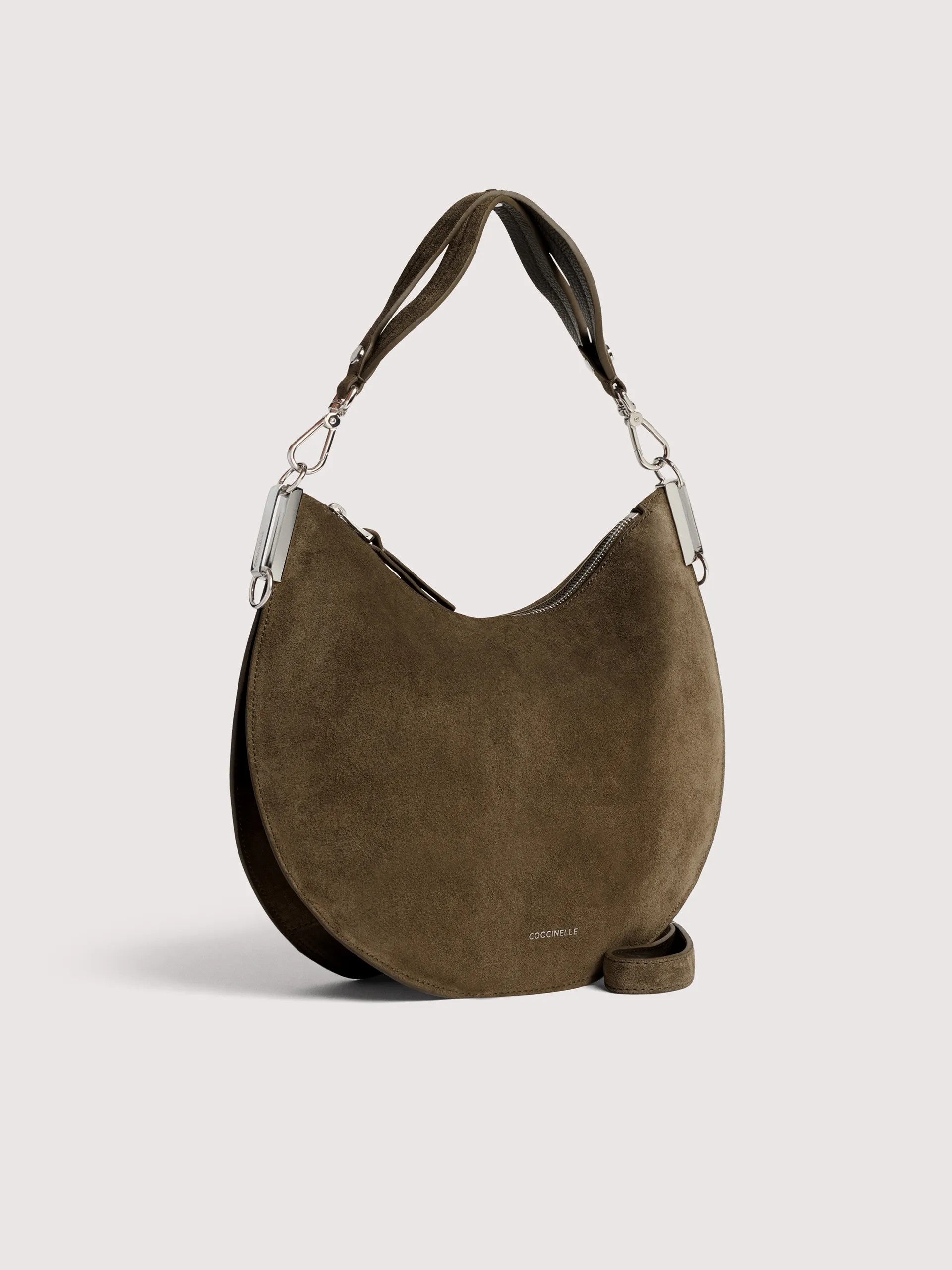 Coccinelle borsa a spalla in camoscio "Sunup Suede" Verde E1QKG130201.W25 FANGO
