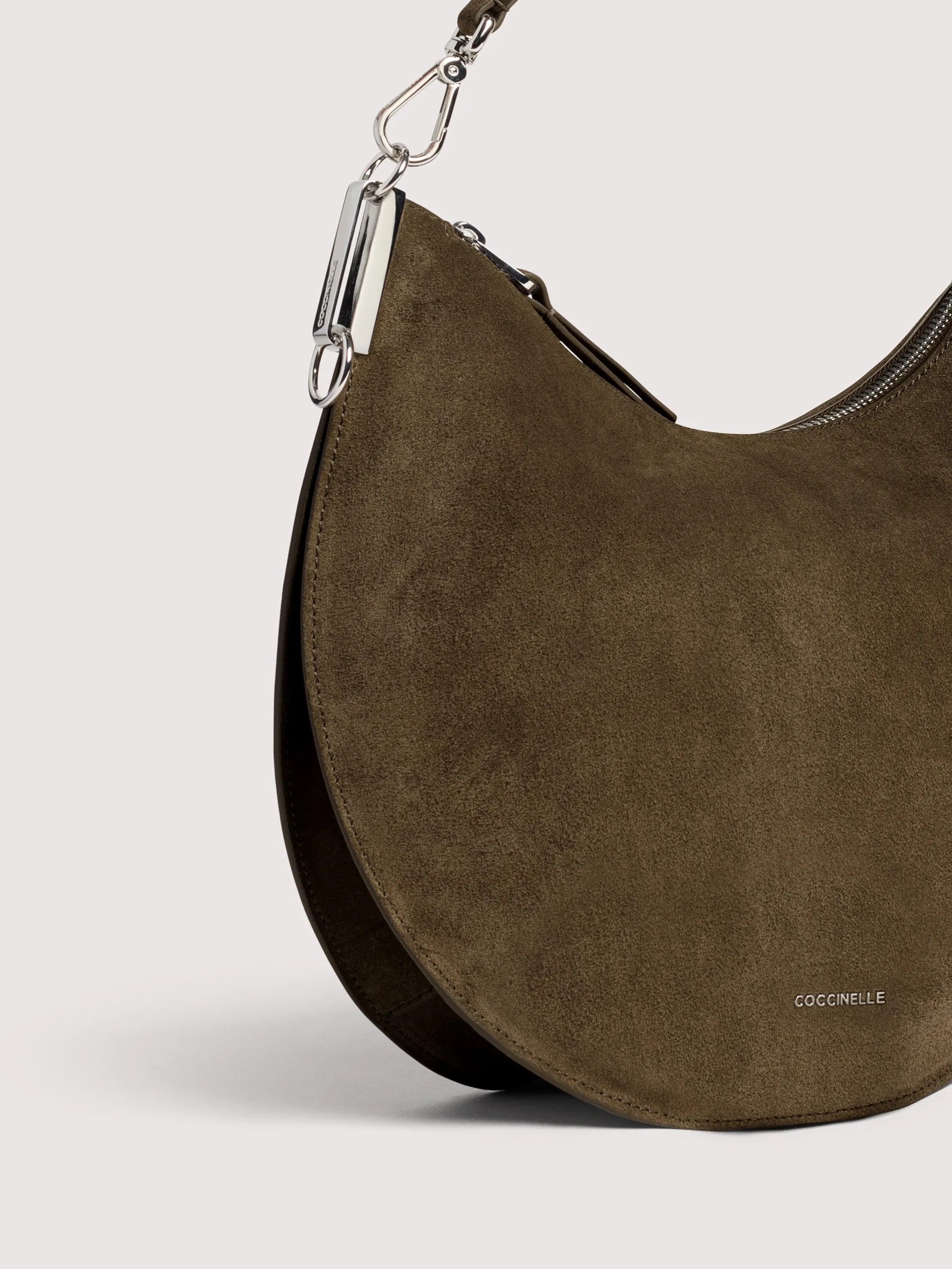 Coccinelle borsa a spalla in camoscio "Sunup Suede" Verde E1QKG130201.W25 FANGO