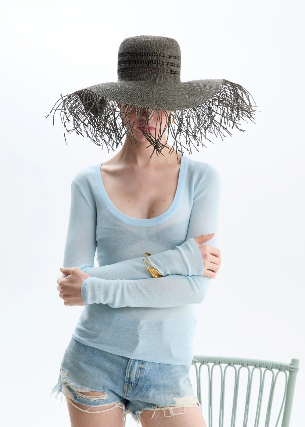 Nalì cappello in paglia "Sole" Tortora LHCA0002.NERO