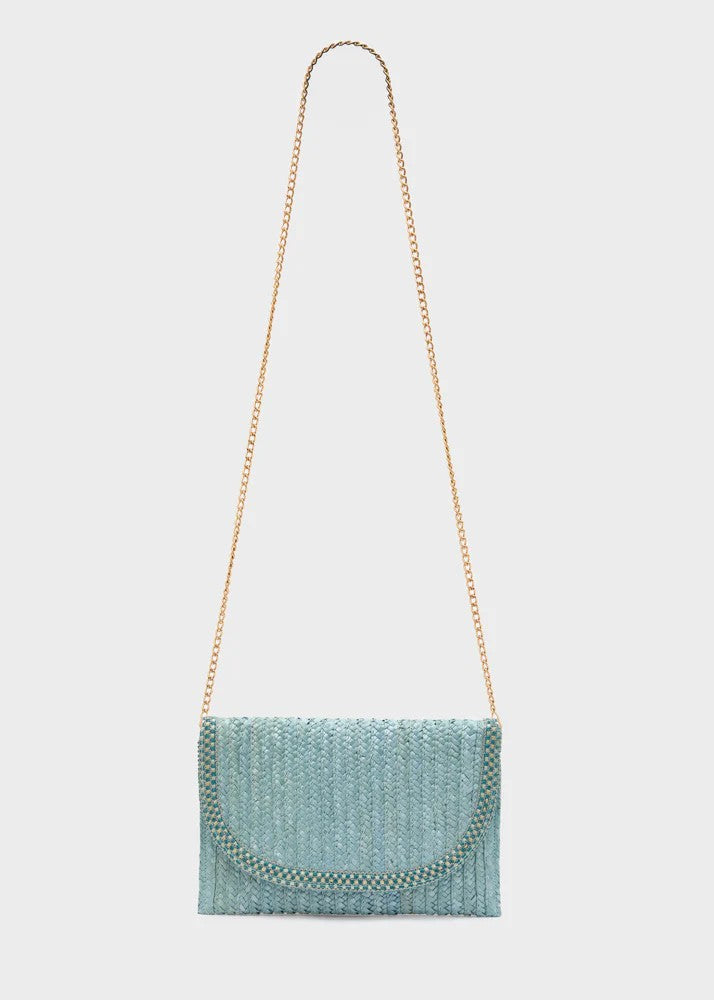 Nalì pochette in rafia "Sami" Azzurro QIPC0173.CELESTE