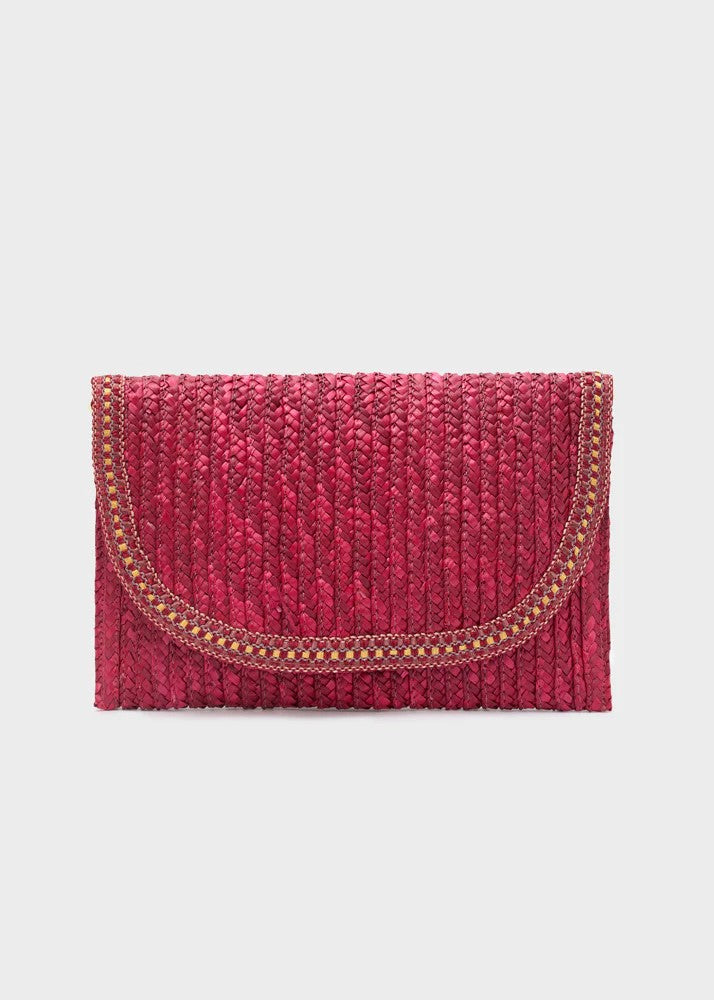 Nalì pochette in rafia "Sami" Fucsia QIPC0173.ROSSO