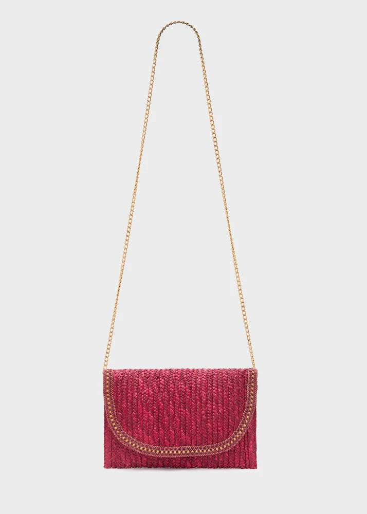 Nalì pochette in rafia "Sami" Fucsia QIPC0173.ROSSO