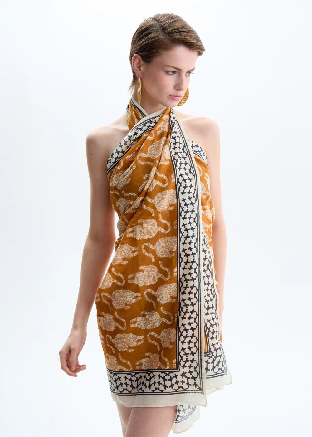 Nalì sciarpa pareo in cotone "Scarf" Multicolor RHSC0003.ARANCIO