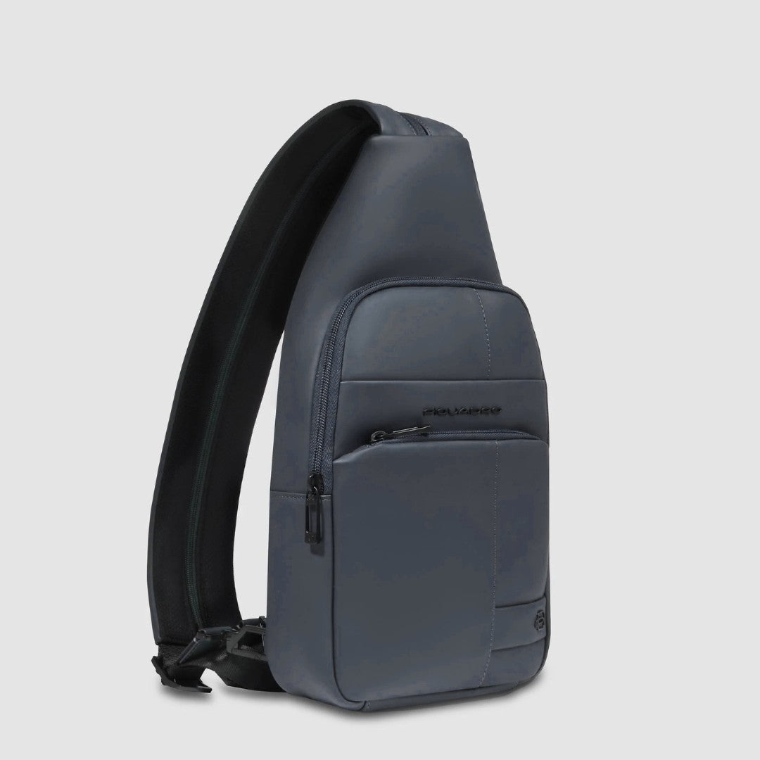 Piquadro monospalla in tessuto gommato "Wollem" Blu CA6540W129W.BLU
