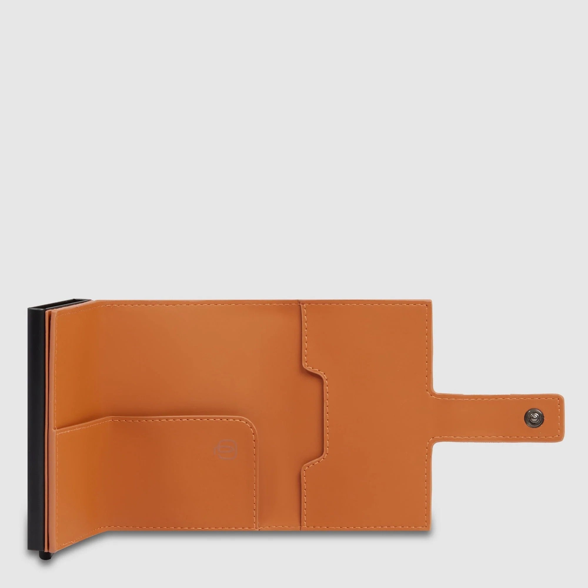 Piquadro portafogli compatto in metallo e pelle "Corner" Cuoio PP5649C2OWR.CU