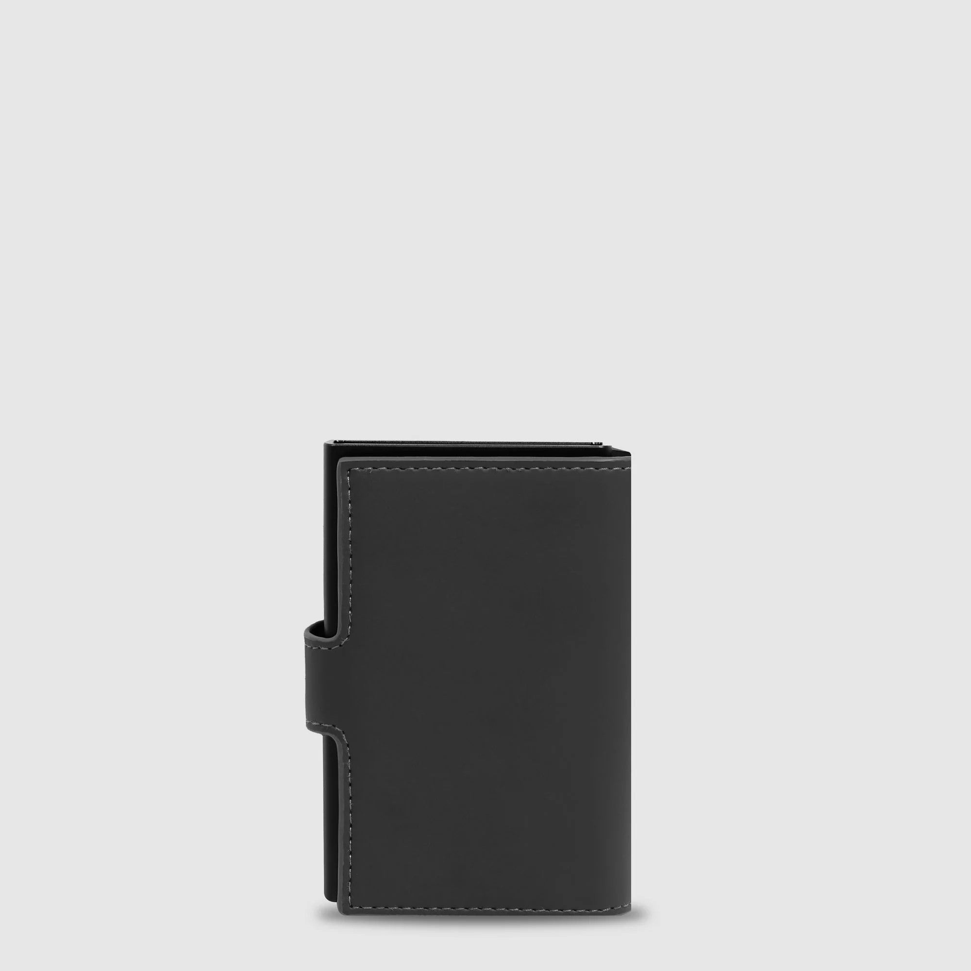 Piquadro portafogli compatto in metallo e pelle "Corner" Nero PP5649C2OWR.N