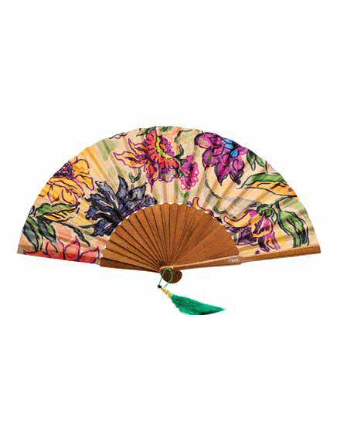 Te Per Due ventaglio in tessuto e legno "Geometric" Multicolor TPWR.642
