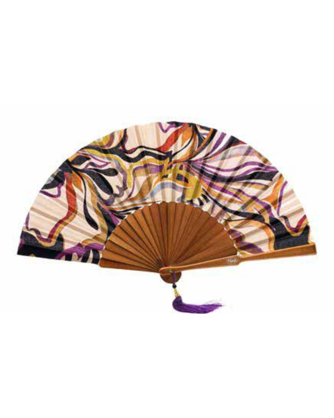 Te Per Due ventaglio in tessuto e legno "Geometric" Multicolor TPWR.645