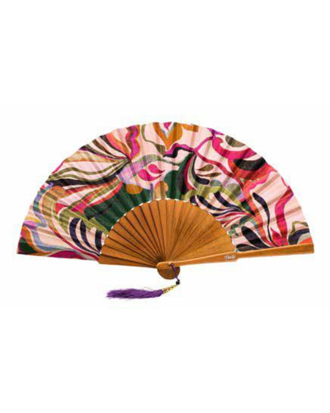 Te Per Due ventaglio in tessuto e legno "Geometric" Multicolor TPWR.646
