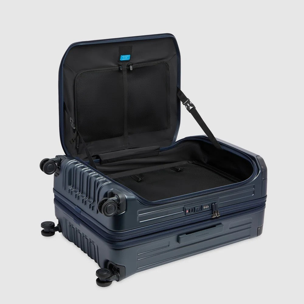 Piquadro trolley medio in policarbonato "PQ Light" Blu BV7246PQL.BLUO