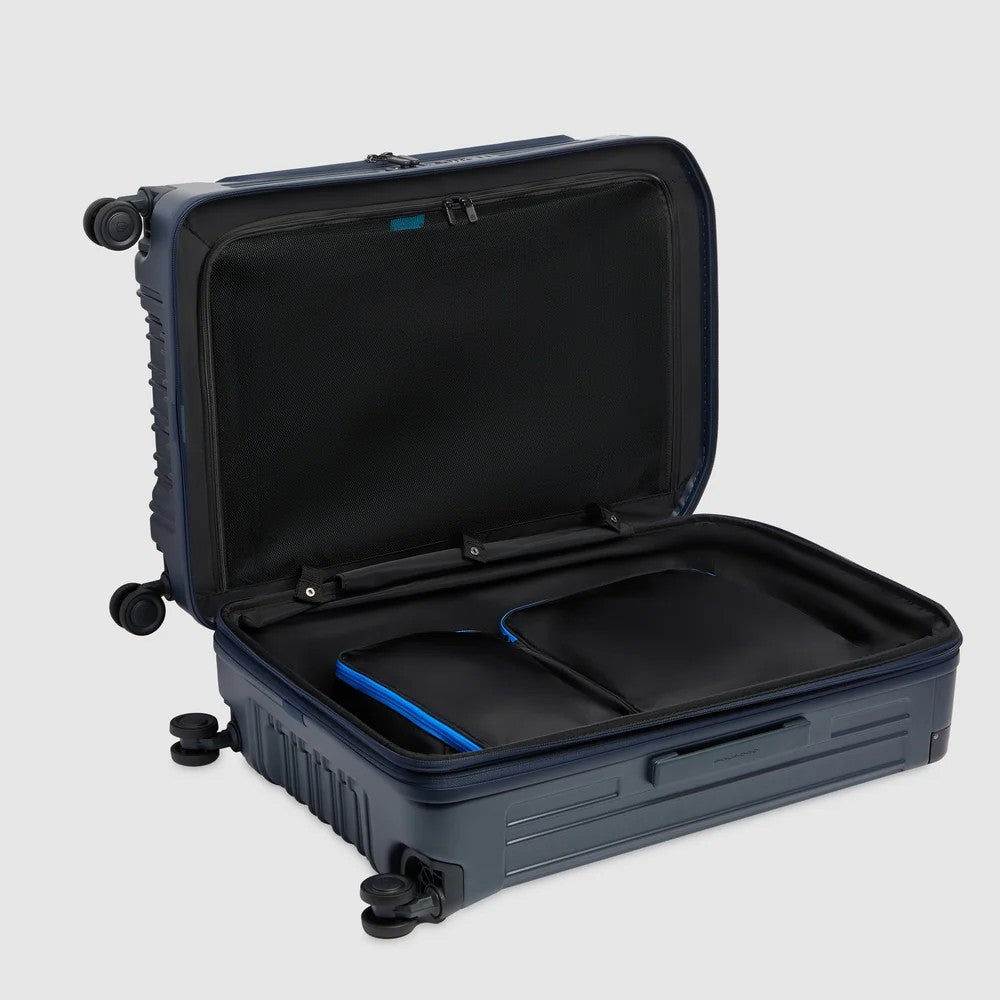 Piquadro trolley medio in policarbonato "PQ Light" Blu BV7246PQL.BLUO