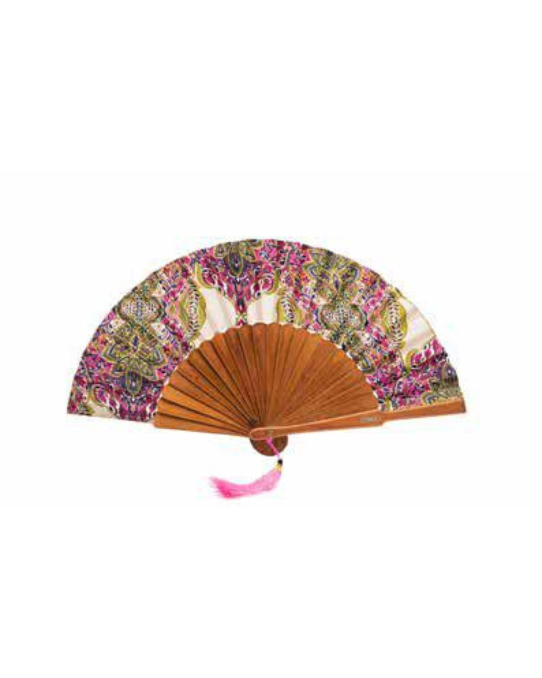 Te Per Due ventaglio piccolo in tessuto e legno "Flowers" Multicolor TPWR.665