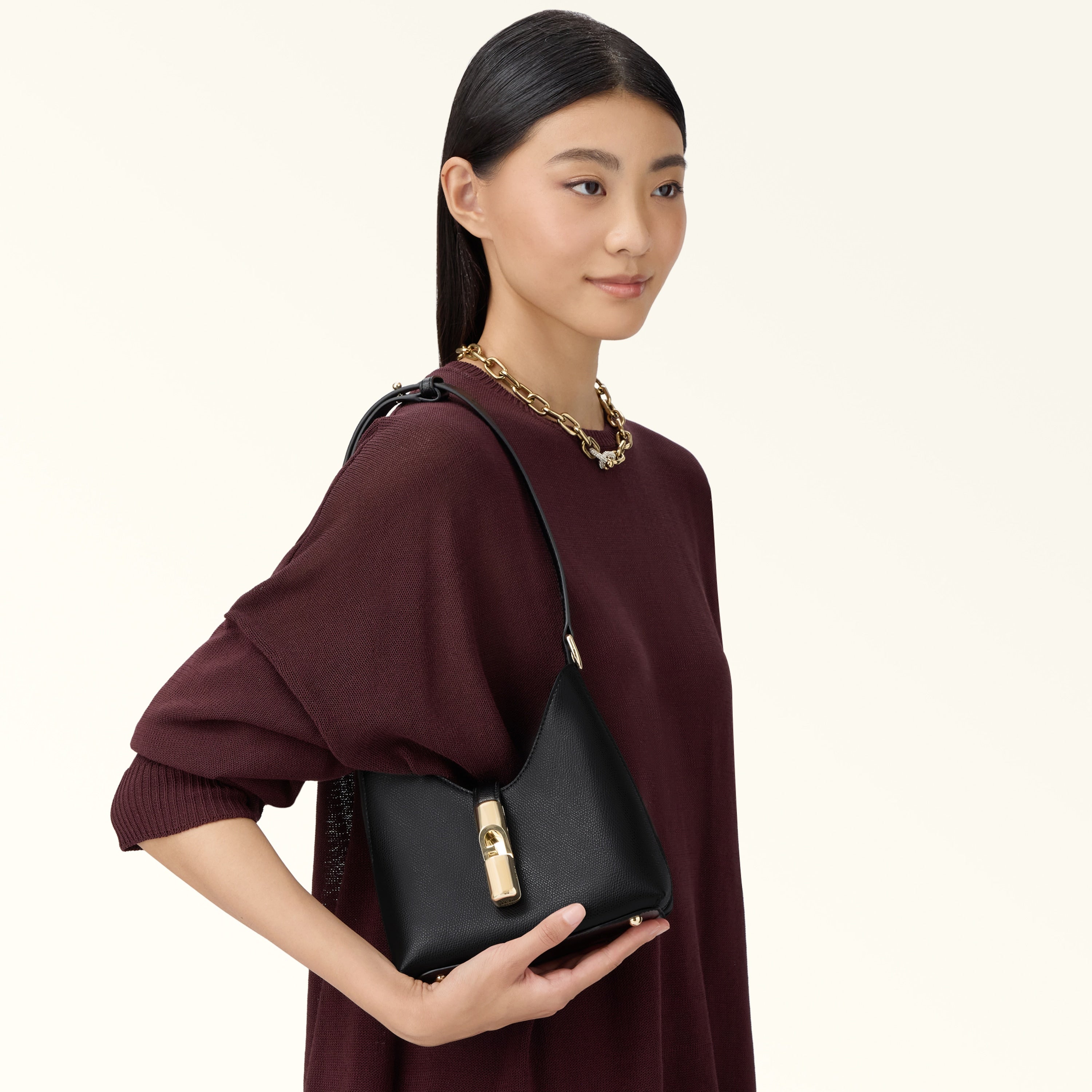 Furla borsa a spalla in pelle "Iride" Nero WE00820.O6000 NERO