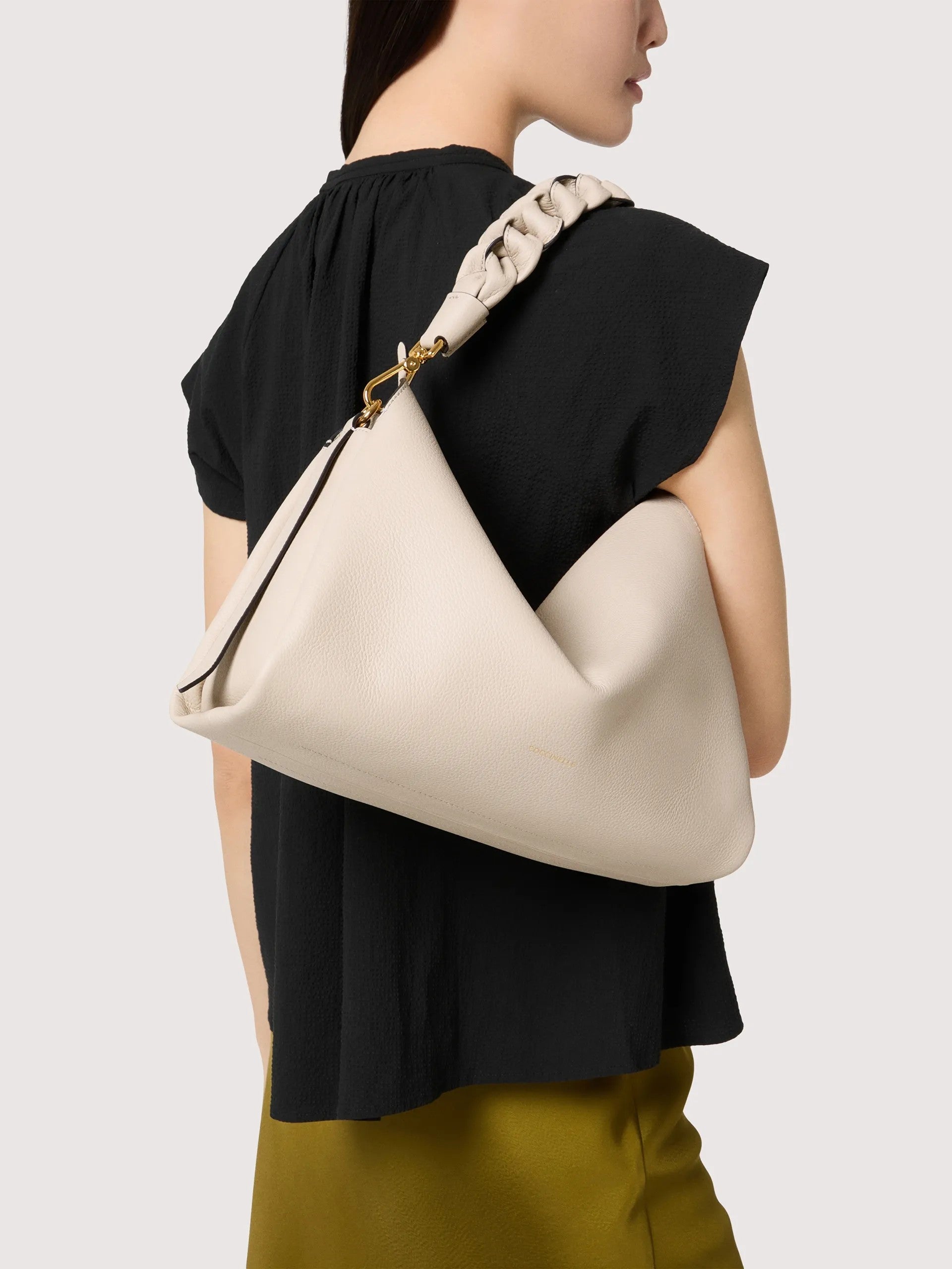 Coccinelle borsa a spalla in pelle "Boheme" Beige E1M50190201.700 SANDSHELL/SEAG