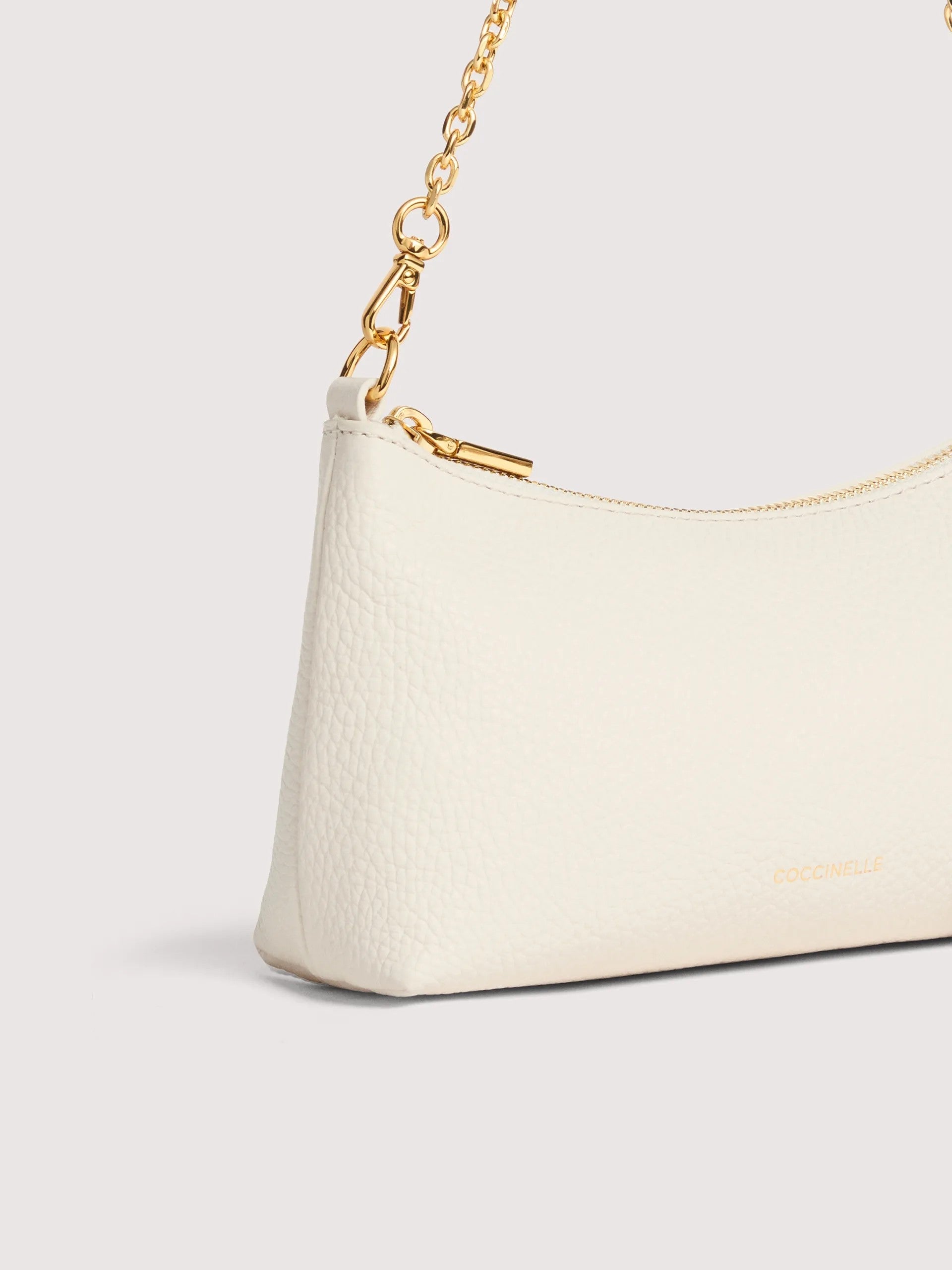 Coccinelle borsa a spalla in pelle "Aura" Bianco E5QH0550101.N17 PEARL