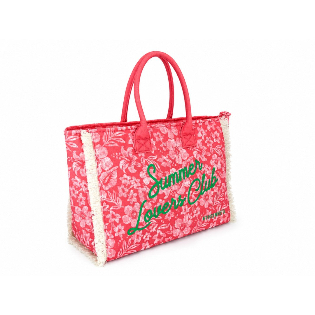 VIVIENNE D borsa mare in tessuto "Carola" Multicolor VVB290.FUXIA