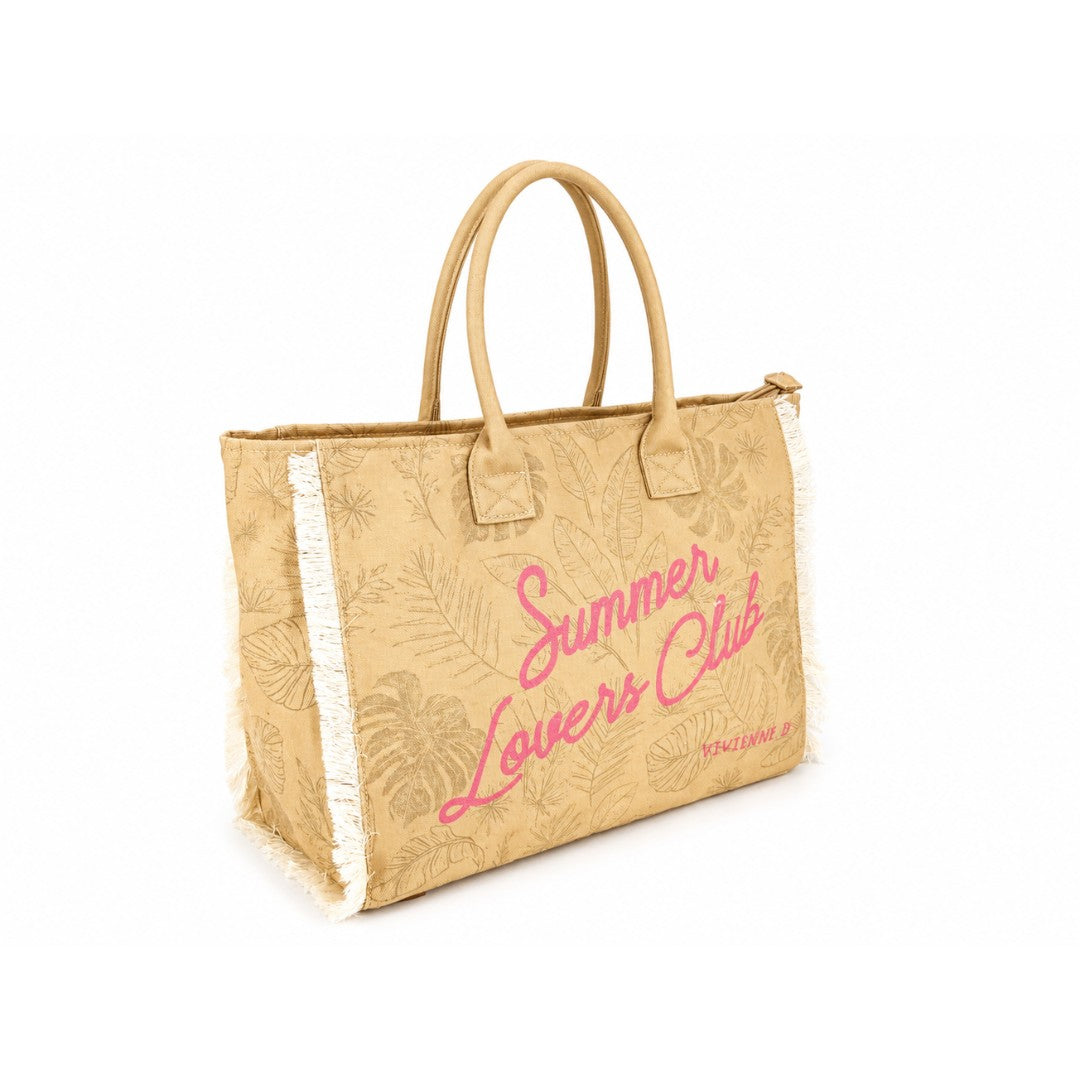 VIVIENNE D borsa mare in tessuto "Carola" Multicolor VVB290.BEIGE