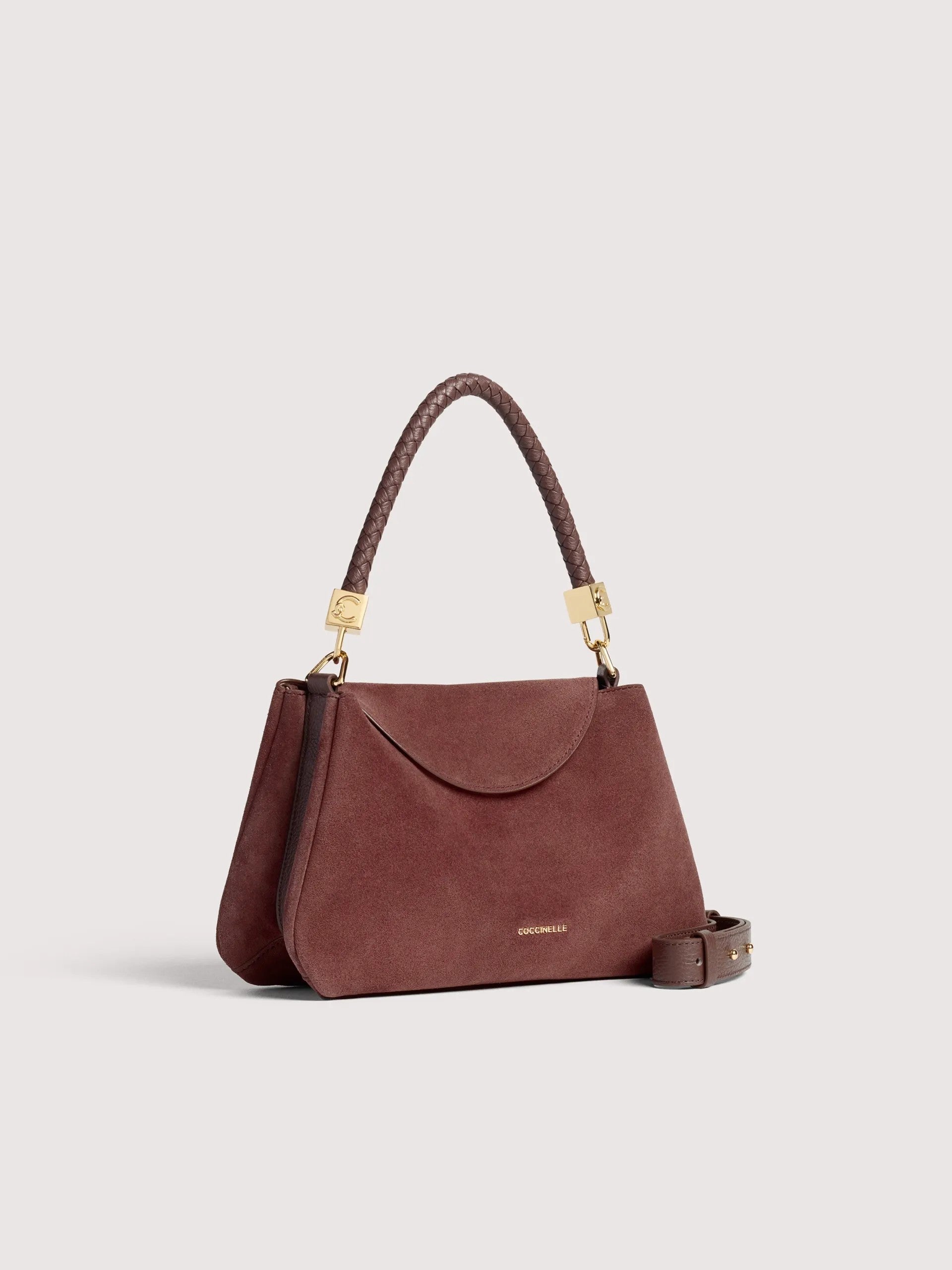 Coccinelle borsa a mano in camoscio "Tiggy Suede" Marrone E1VCL180201.R49 BERRY