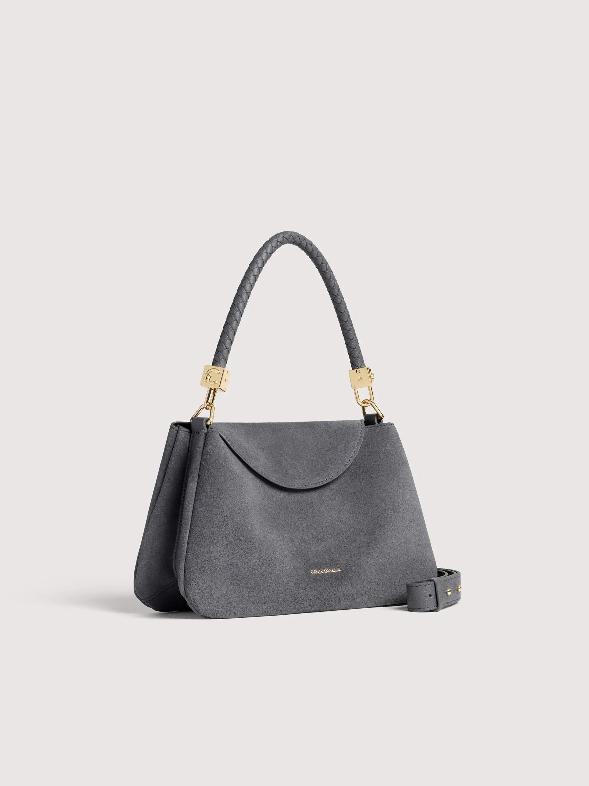 Coccinelle borsa a mano in camoscio "Tiggy Suede" Grigio E1VCL180201.Y18 STOVE