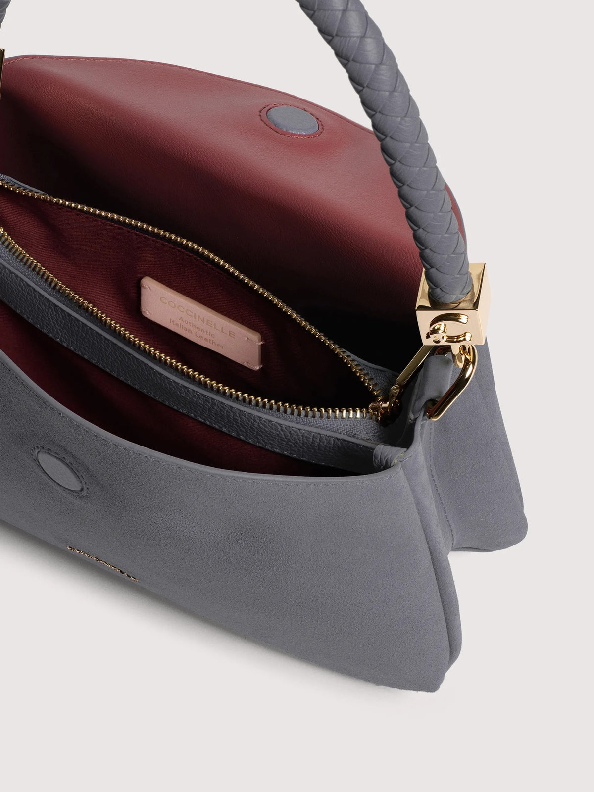 Coccinelle borsa a mano in camoscio "Tiggy Suede" Grigio E1VCL180201.Y18 STOVE