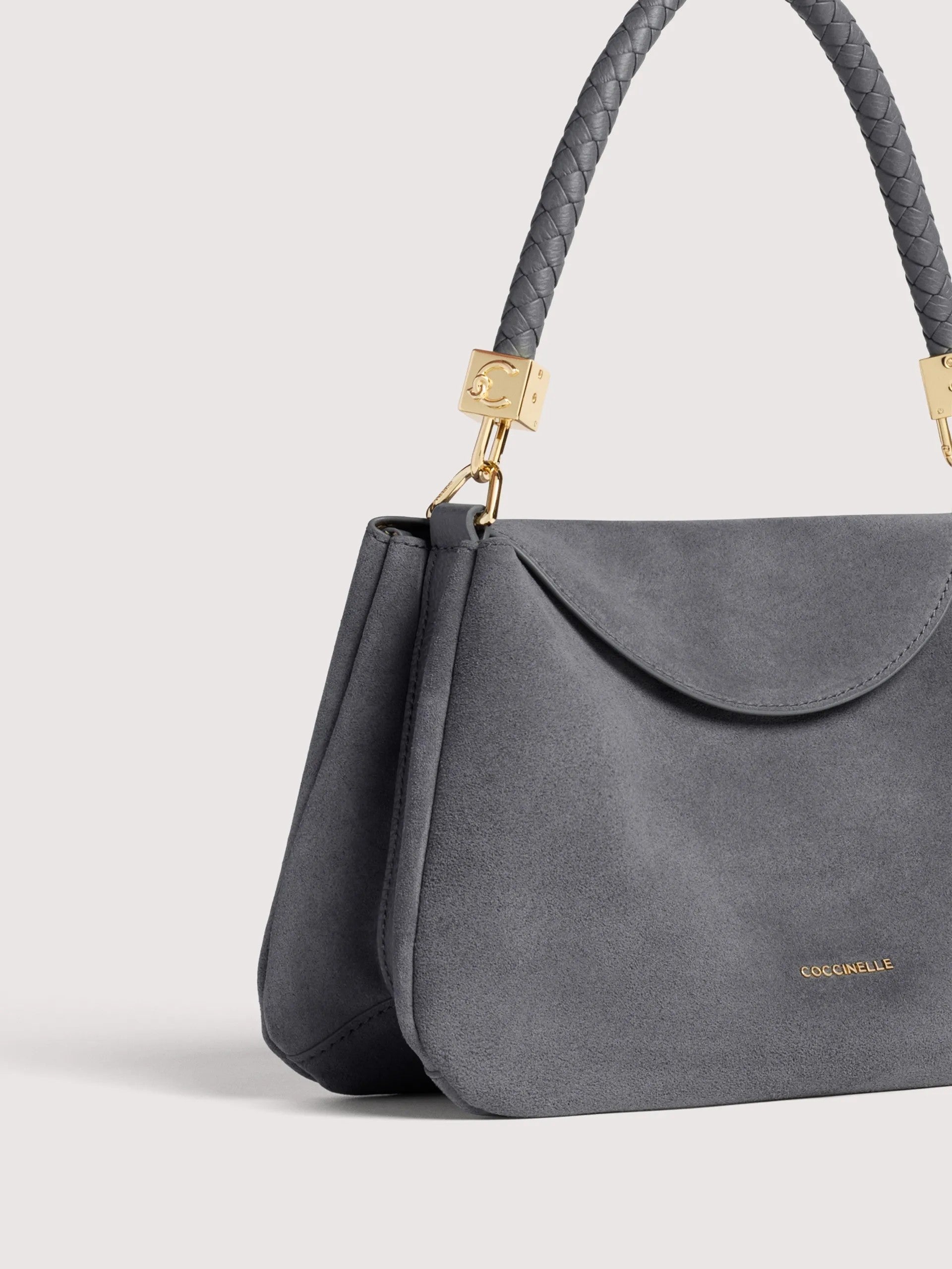 Coccinelle borsa a mano in camoscio "Tiggy Suede" Grigio E1VCL180201.Y18 STOVE