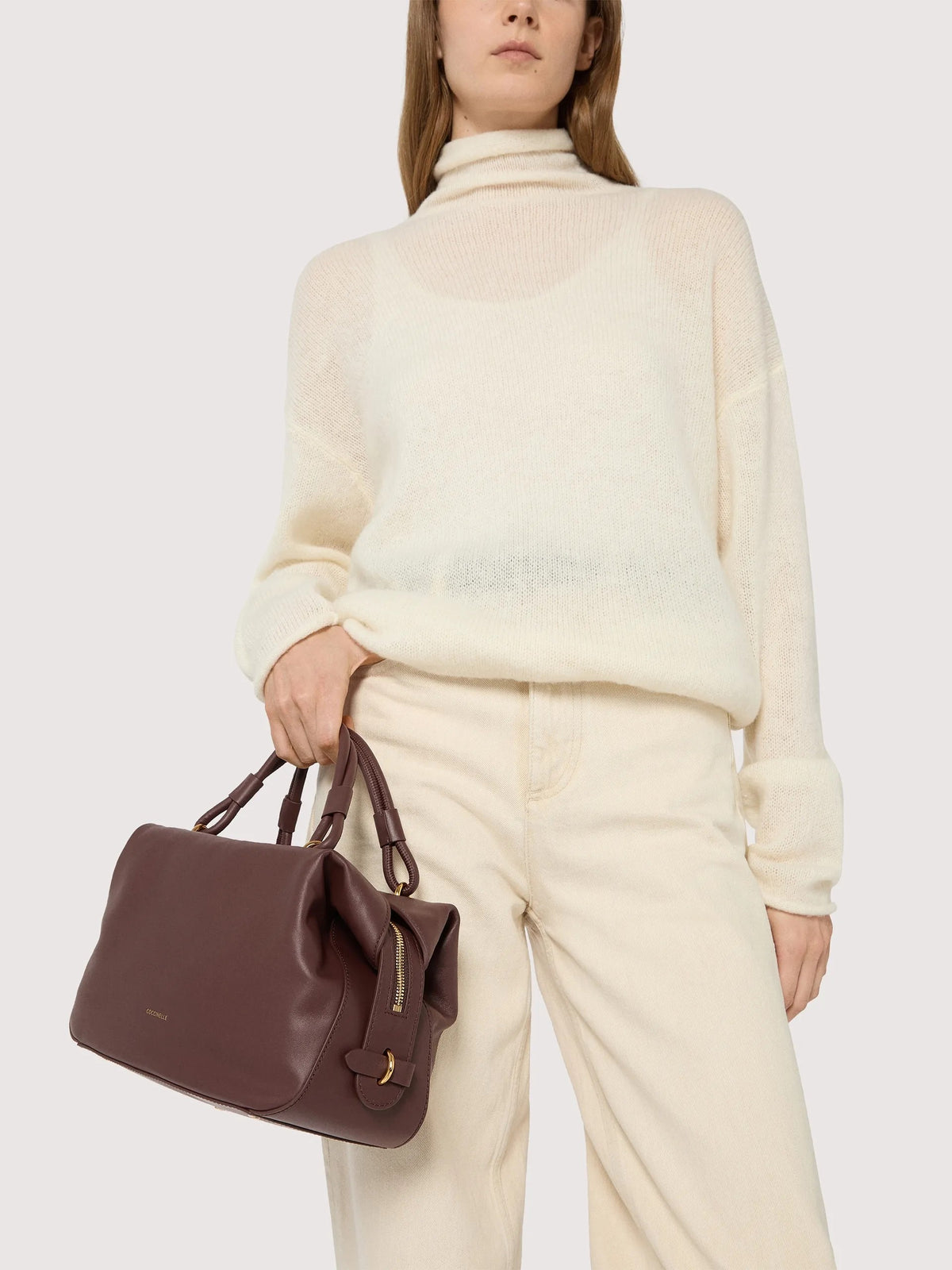Coccinelle borsa a mano in pelle "Lizzie" Marrone E1VEP180201.R49 BERRY