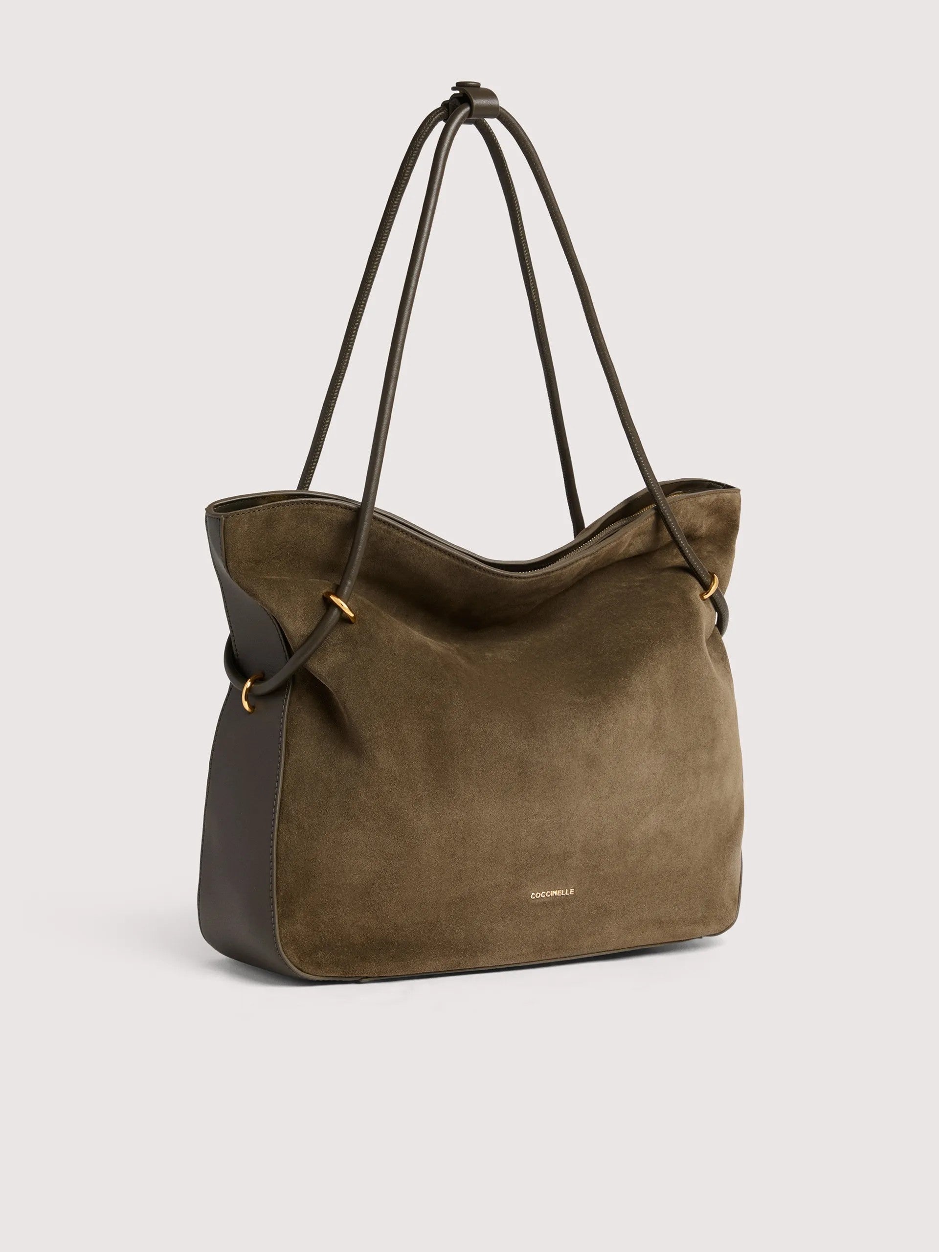 Coccinelle borsa shopping in camoscio "Lizzie" Verde E1VEQ110101.W25 FANGO