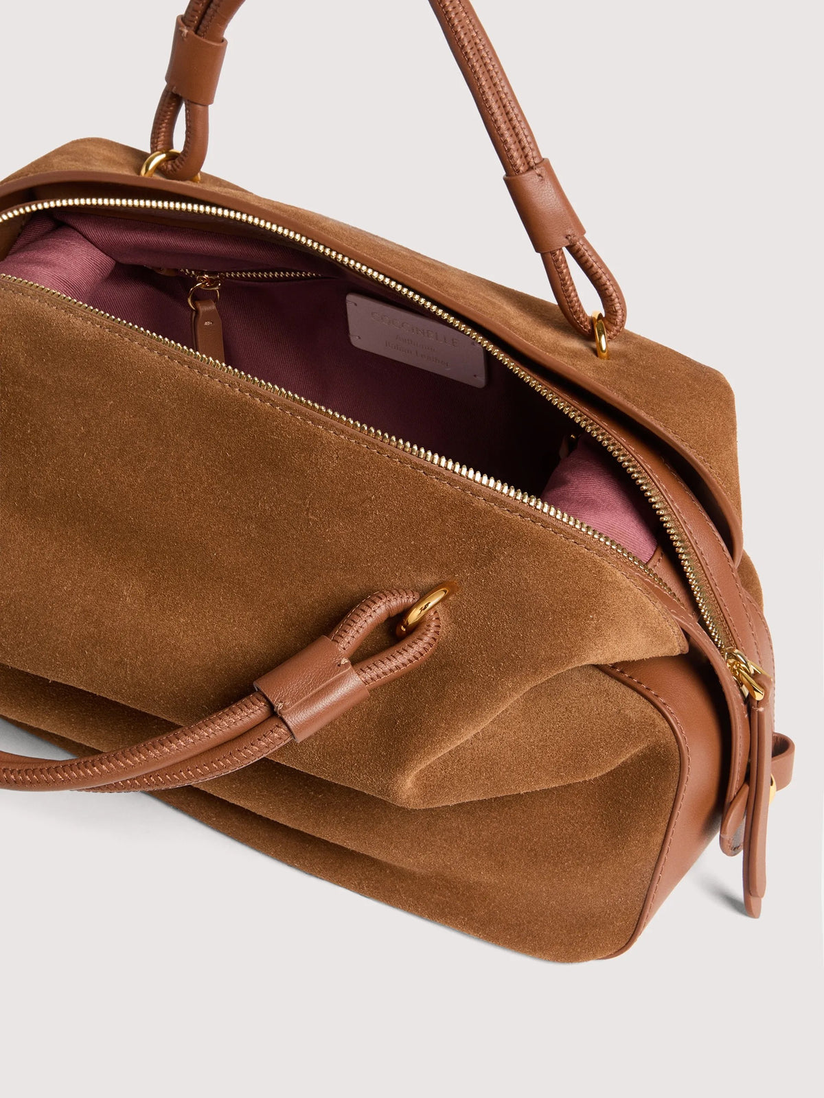 Coccinelle borsa a mano in camoscio "Lizzie" Cuoio E1VEQ180201.W11 COGNAC